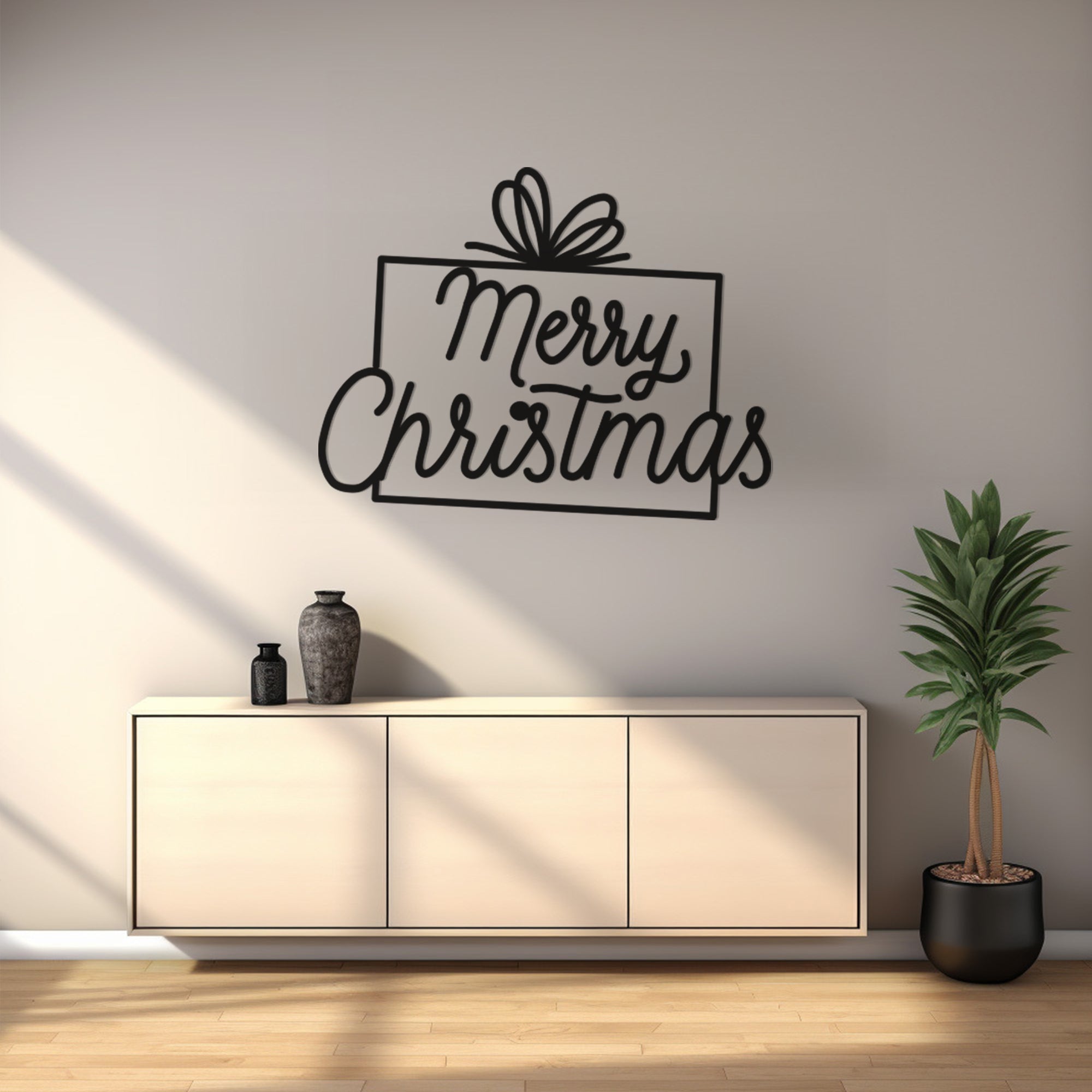 Merry Christmas Metal Wall Art