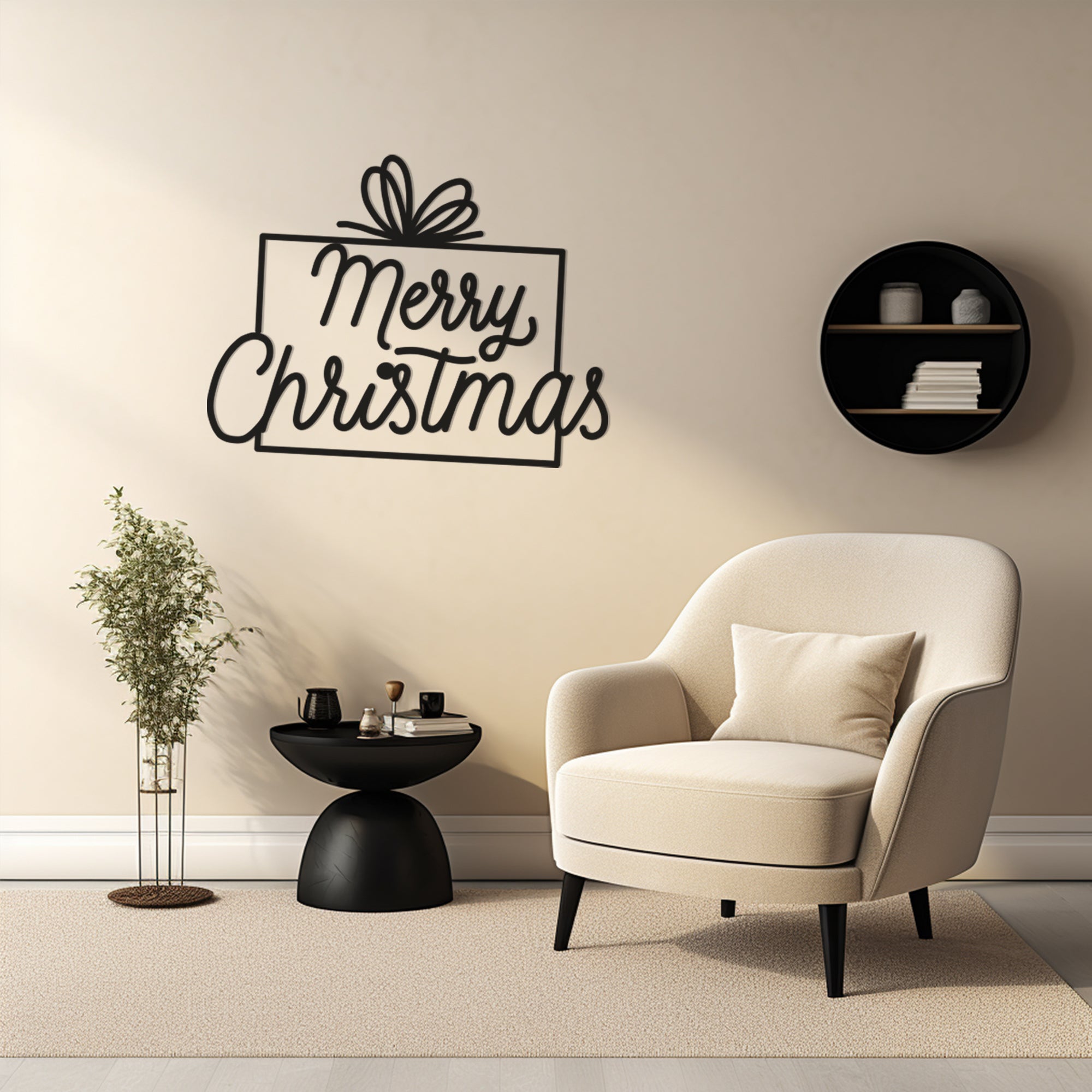 Merry Christmas Metal Wall Art