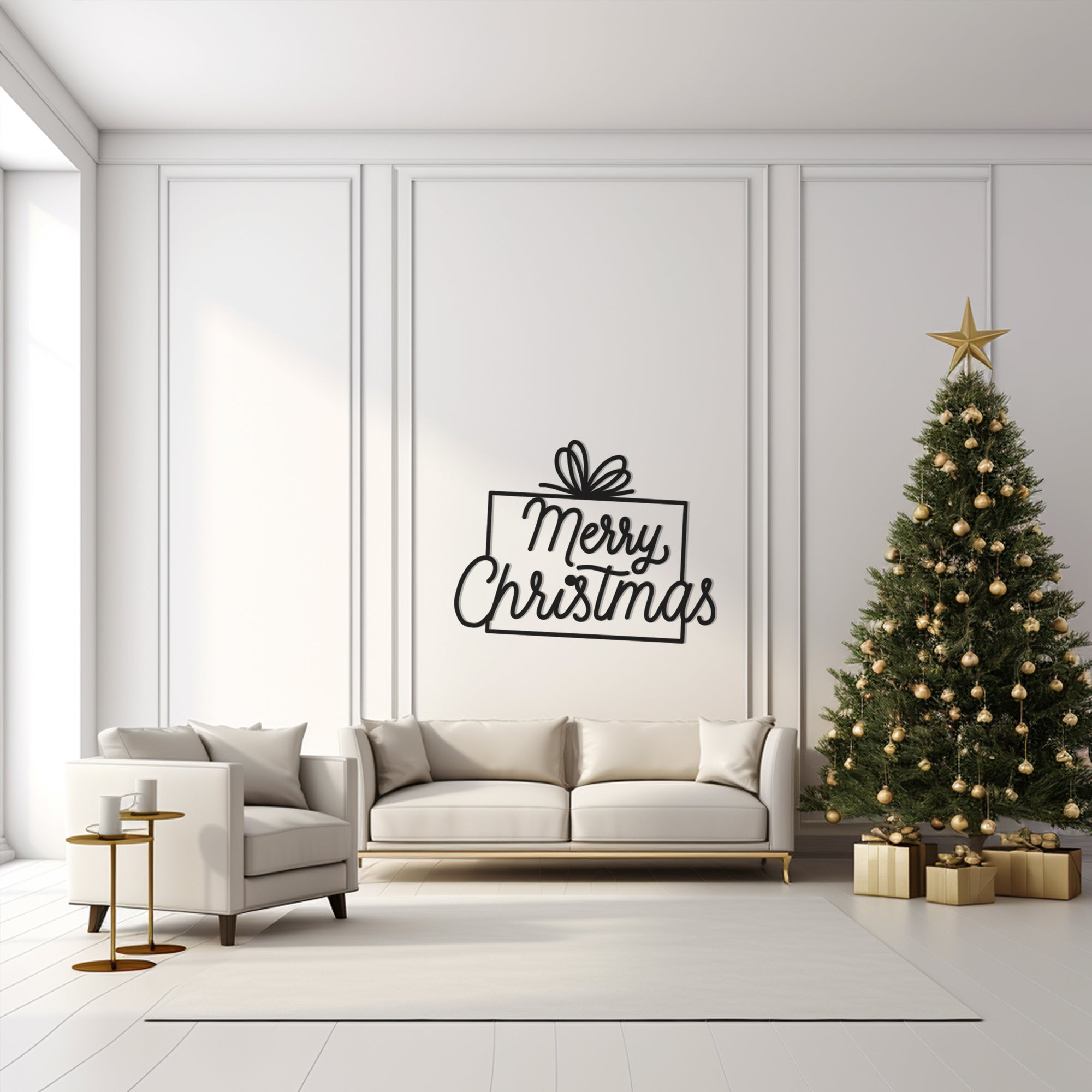 Merry Christmas Metal Wall Art