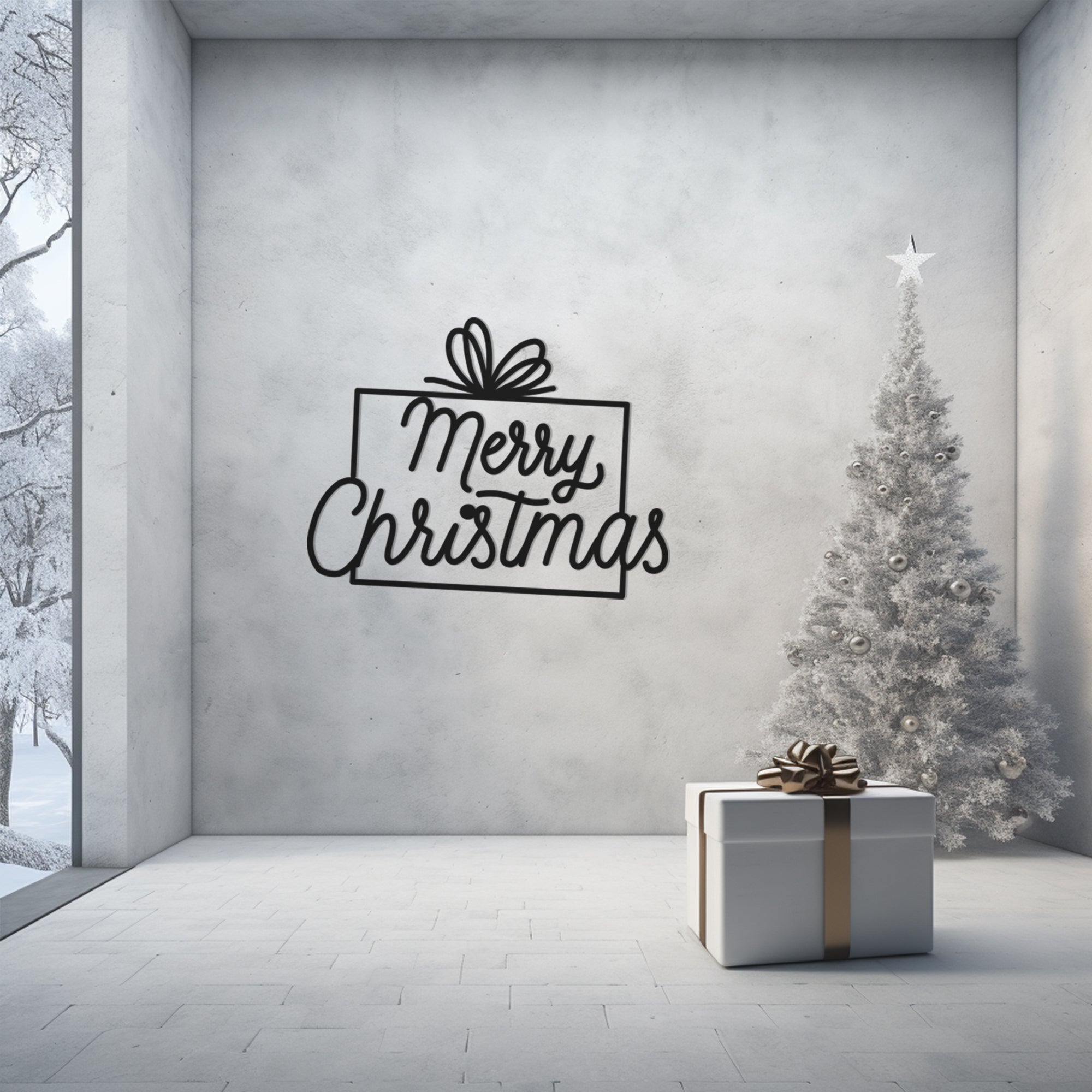 Merry Christmas Metal Wall Art