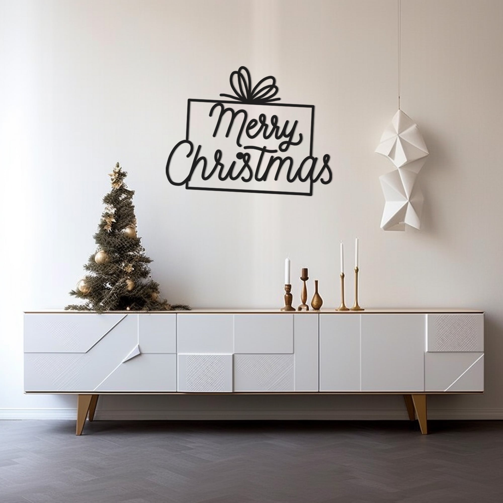 Merry Christmas Metal Wall Art