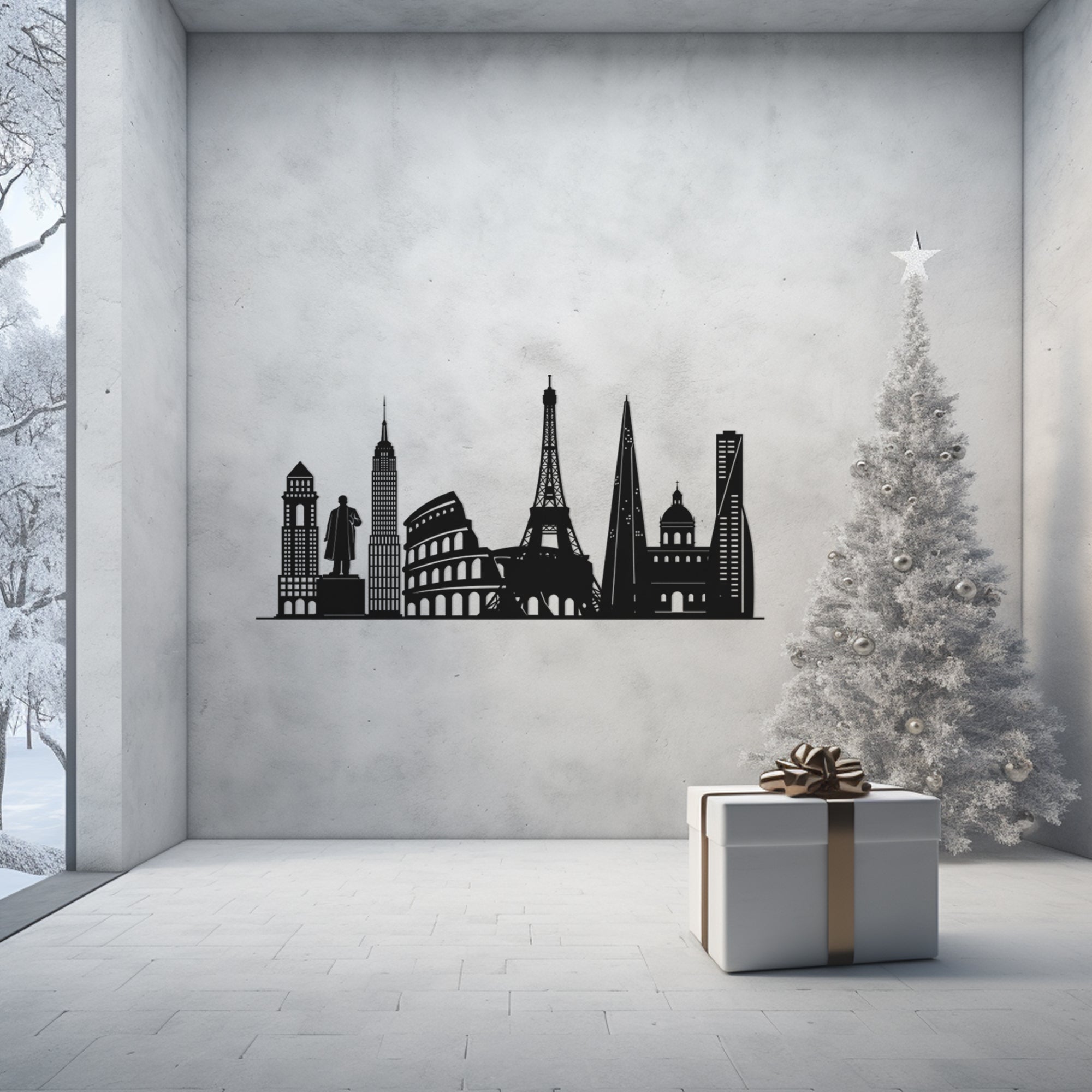 Popular Cities Metall Wall Art