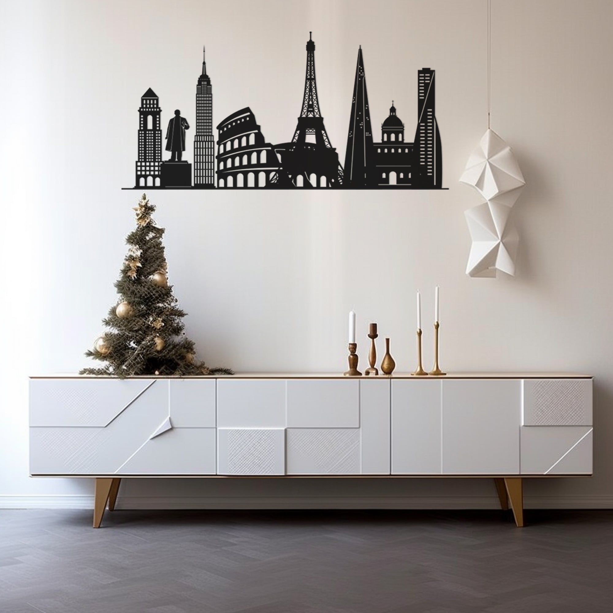 Popular Cities Metall Wall Art