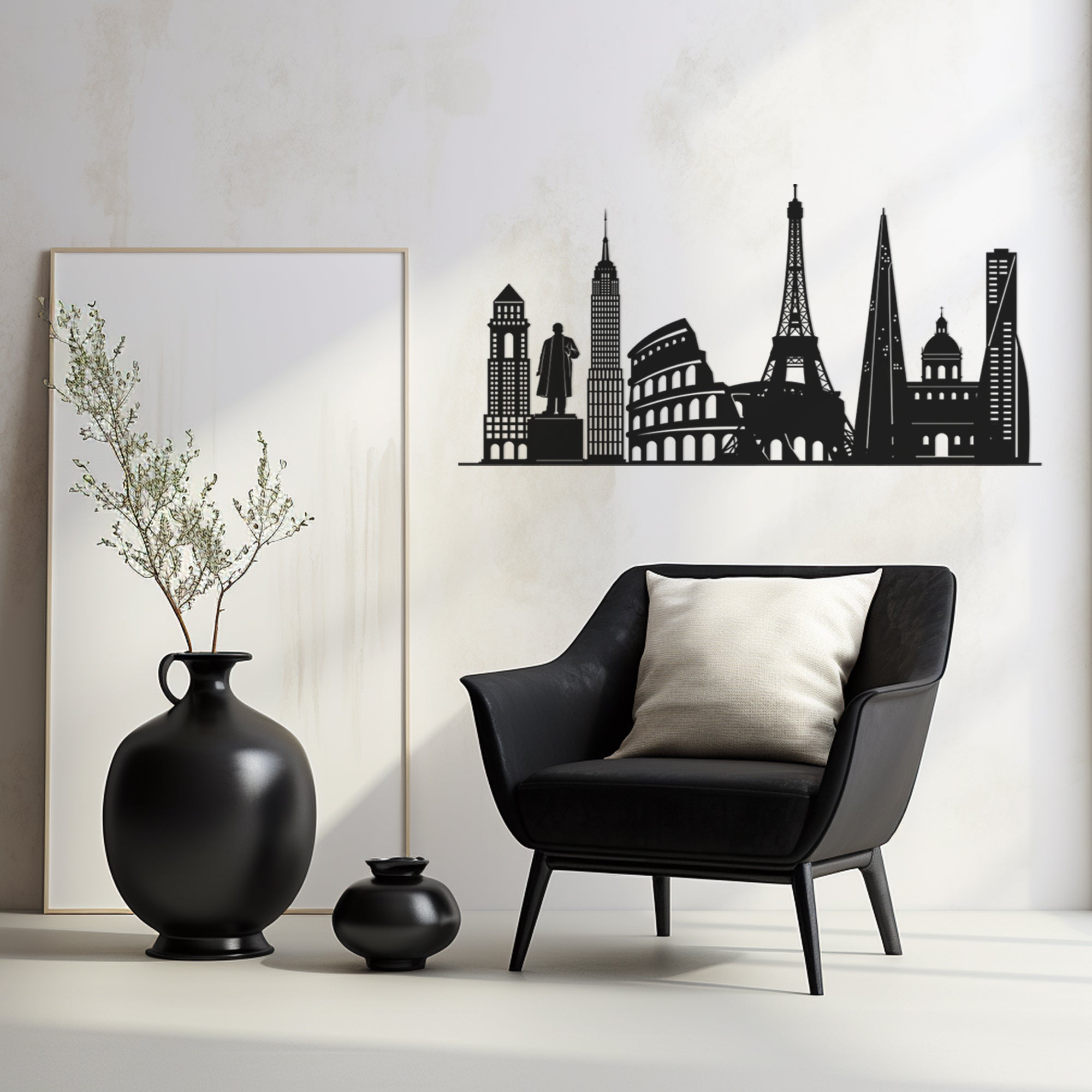 Popular Cities Metall Wall Art