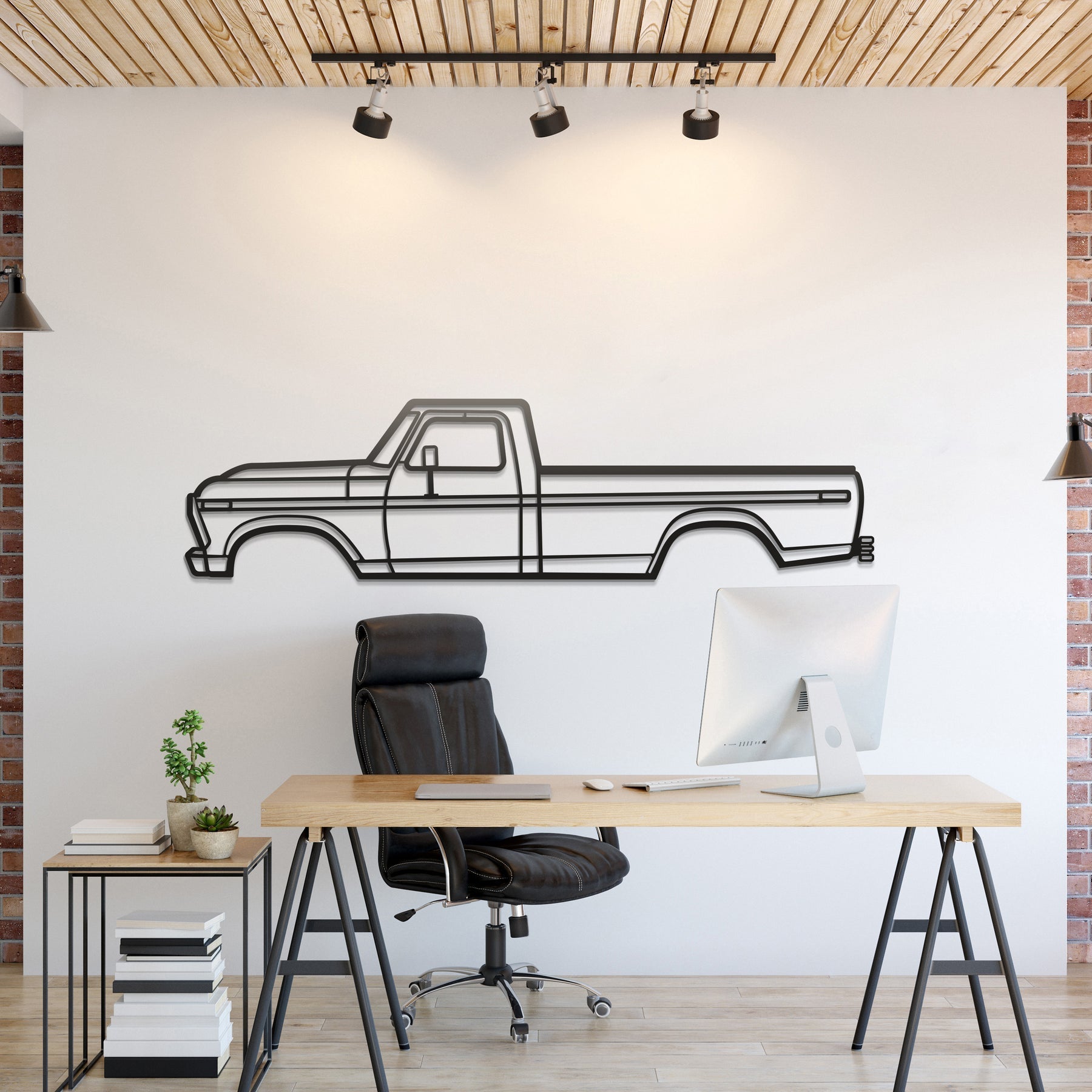 1975 F 250 Highboy Metal Silhouette, Wall Decor, Metal Wall art