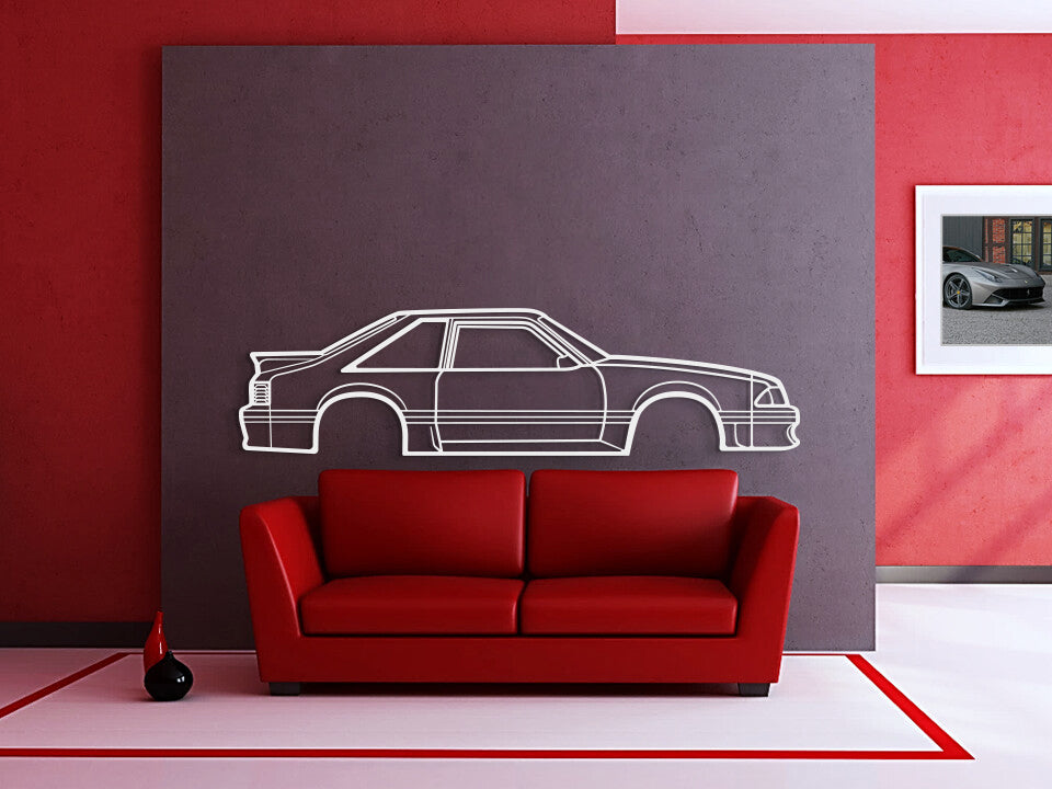 1988 Mustang GT Hatchback Metal Silhouette