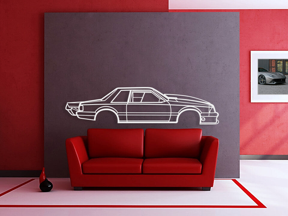 1989 Mustang Foxbody Drag Version Metal Silhouette