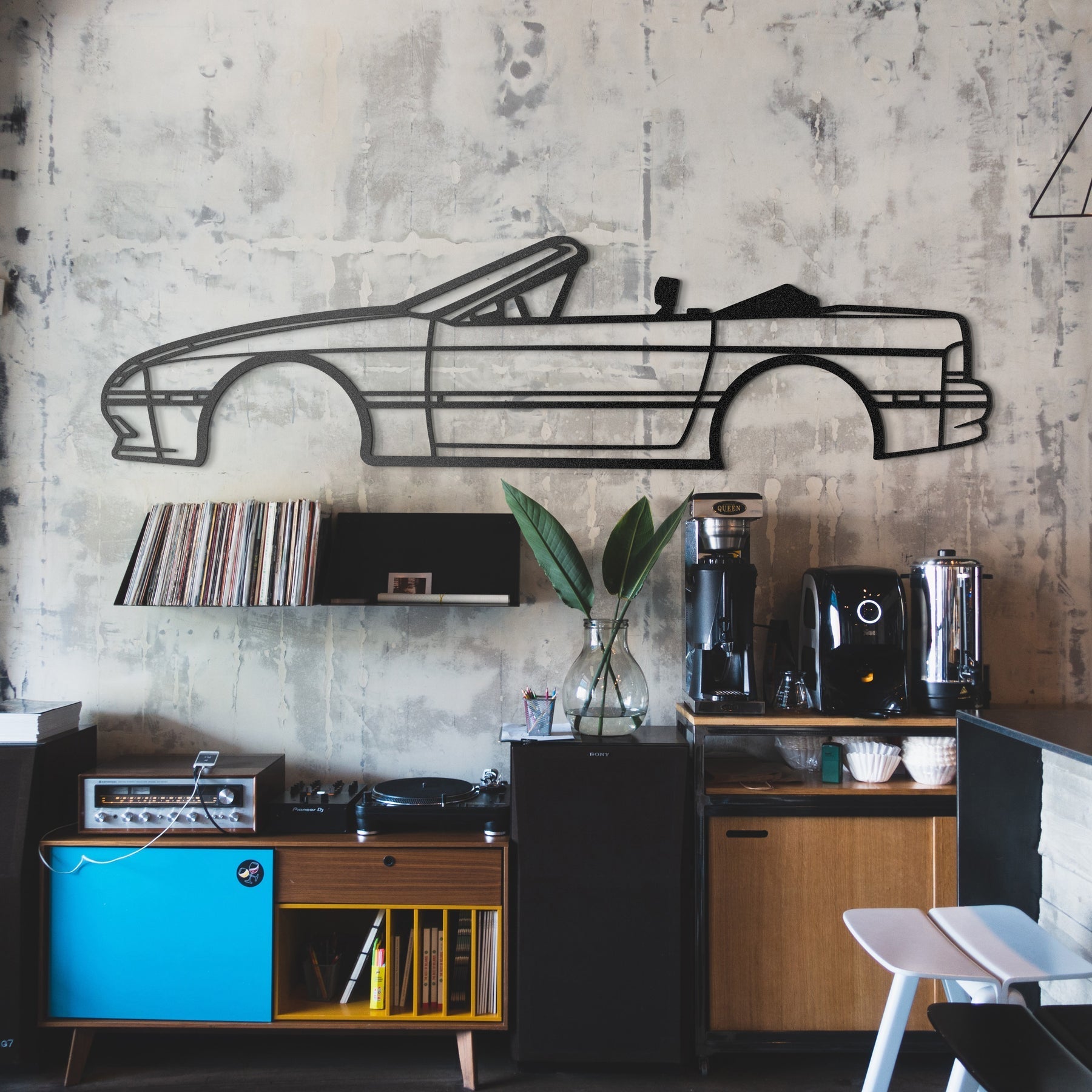 1990 RX-7 Convertible Metal Silhouette