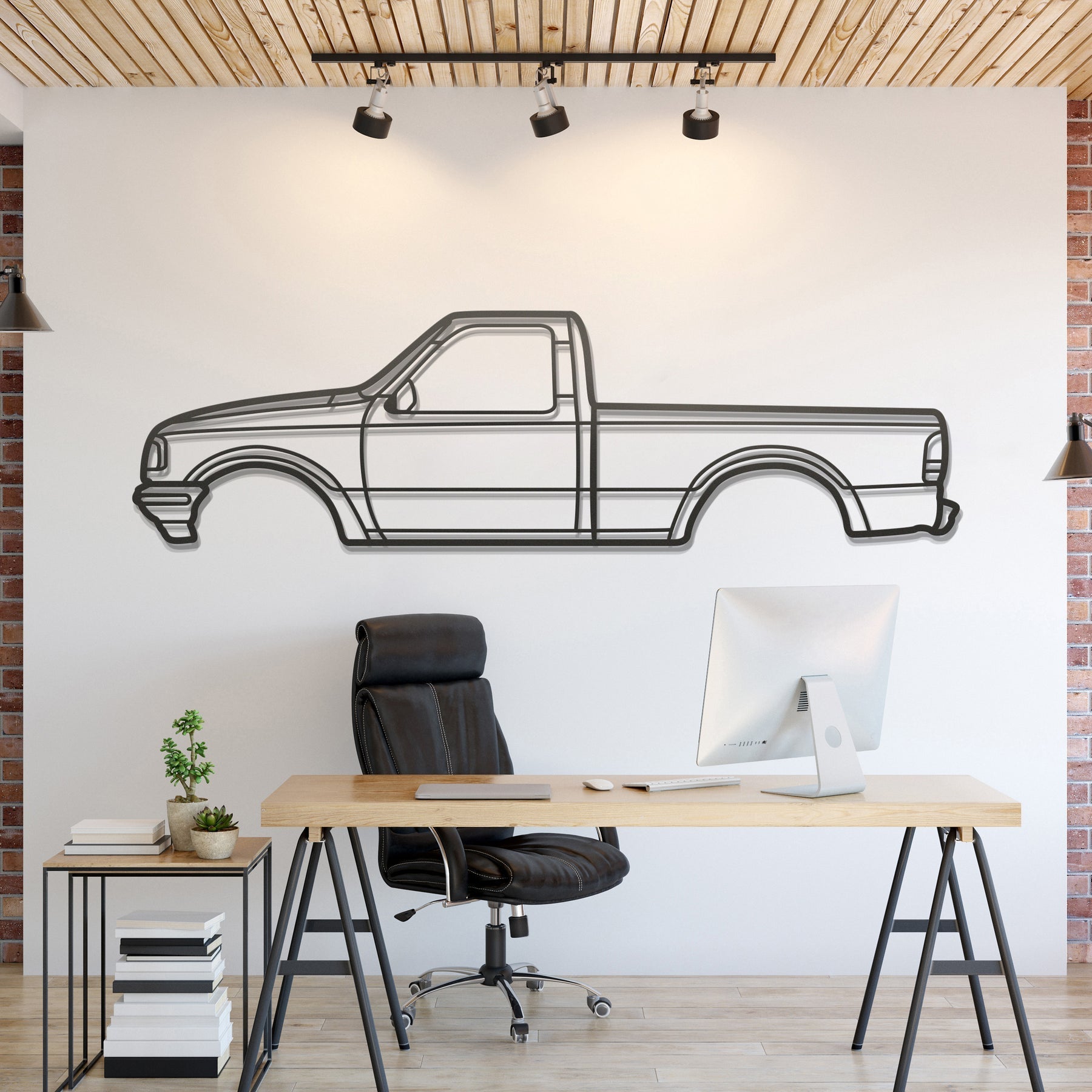 1993 Ranger 2nd Gen Metal Silhouette, Wall Decor, Metal Wall art