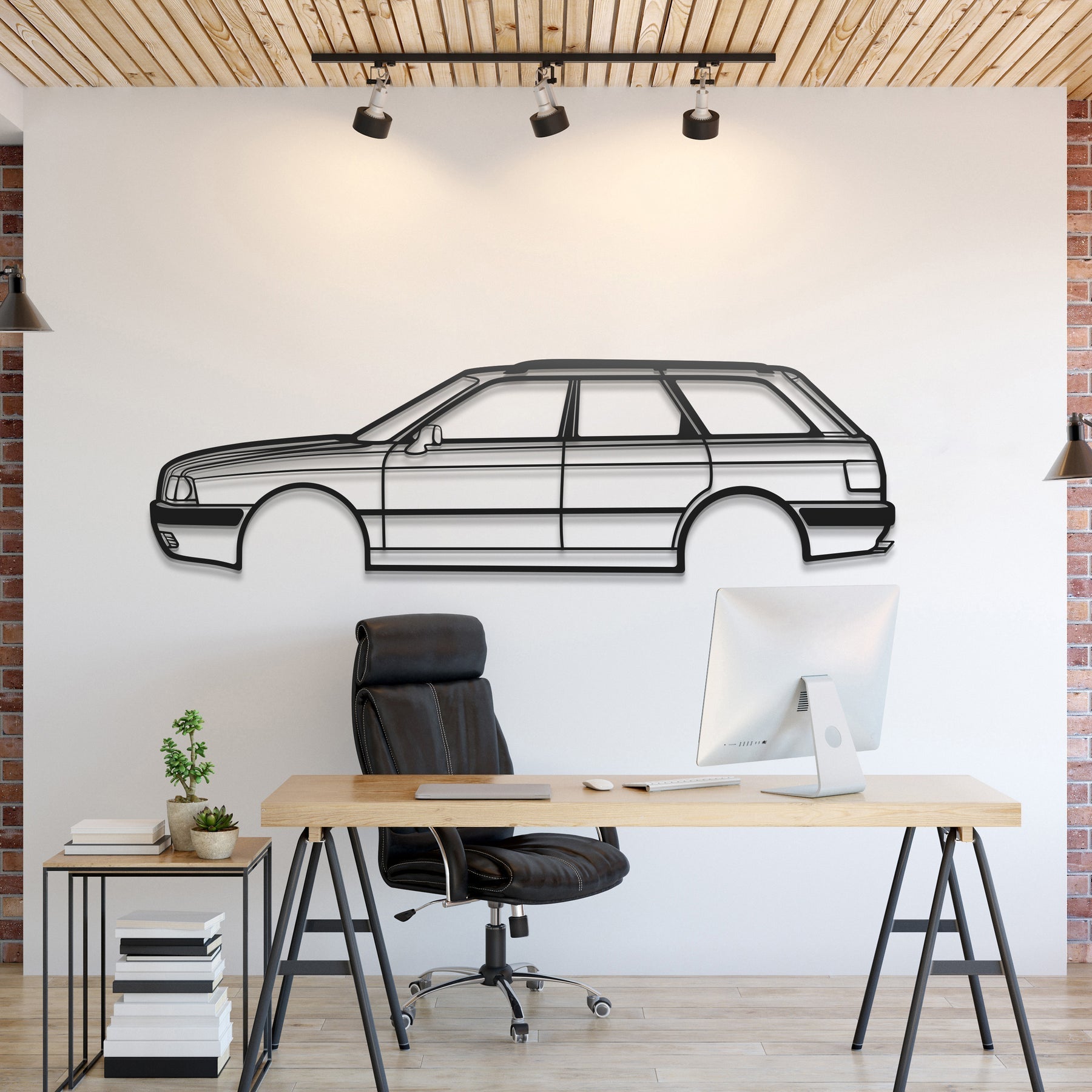 1994 80 Avant Quattro Metal Silhouette, Wall Decor, Metal Wall art