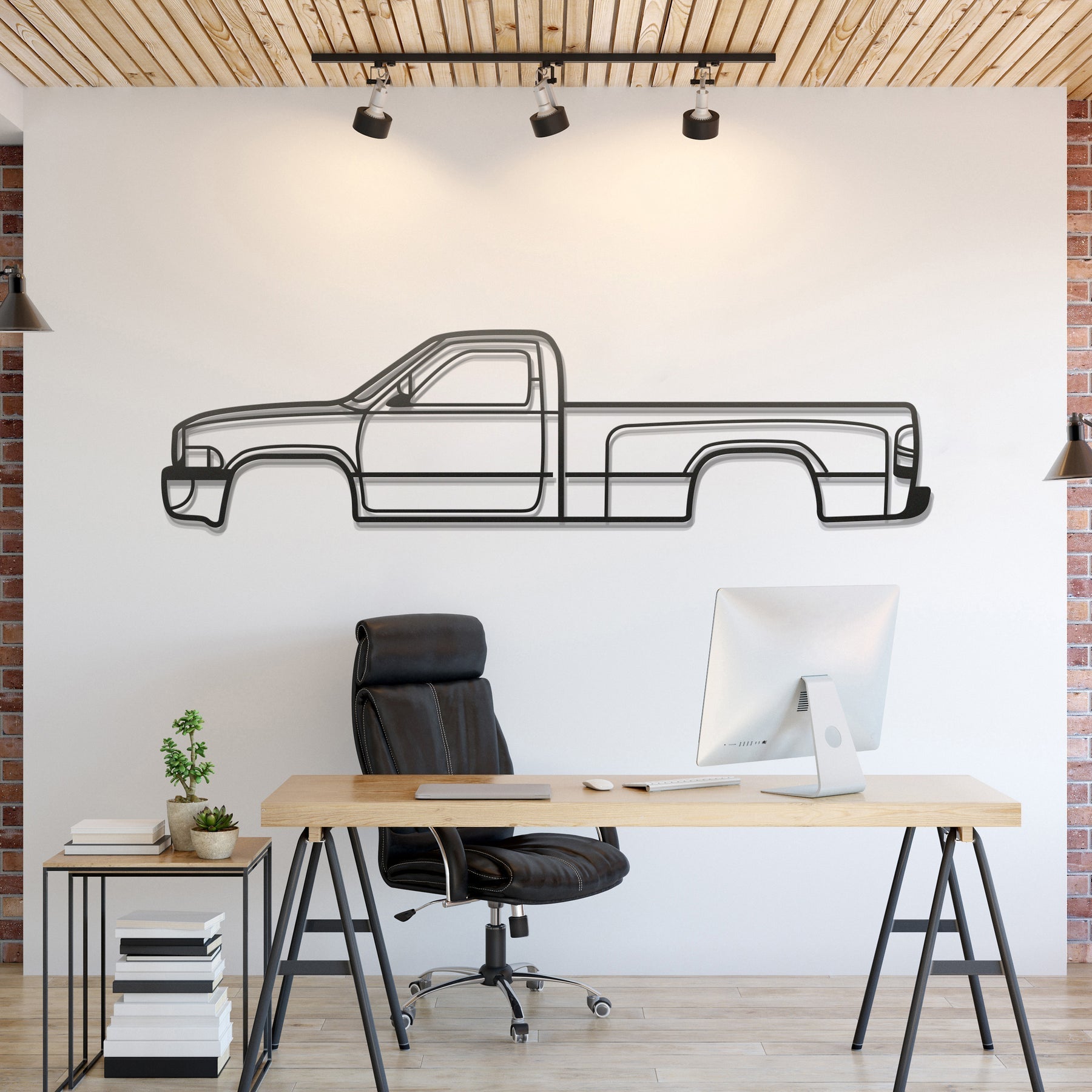 1994 Ram 3500 2nd Gen Metal Silhouette, Wall Decor, Metal Wall art