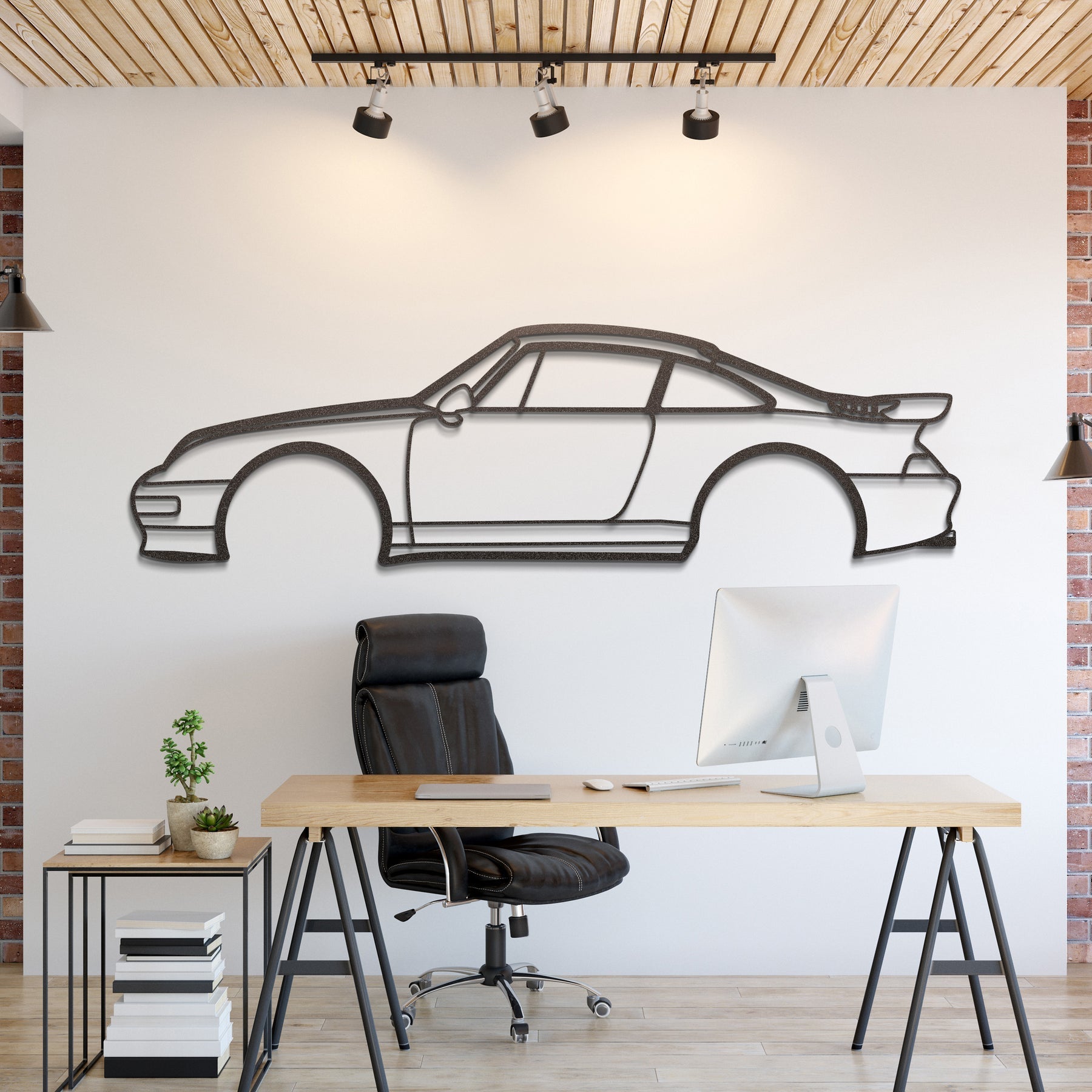 1998 Carrera 4S Metal Silhouette, Wall Decor, Metal Wall art