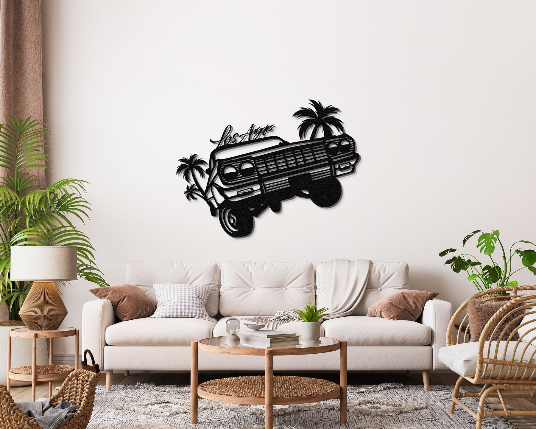 Impala Los Angeles Metal Silhouette, Wall Decor, Metal Wall art