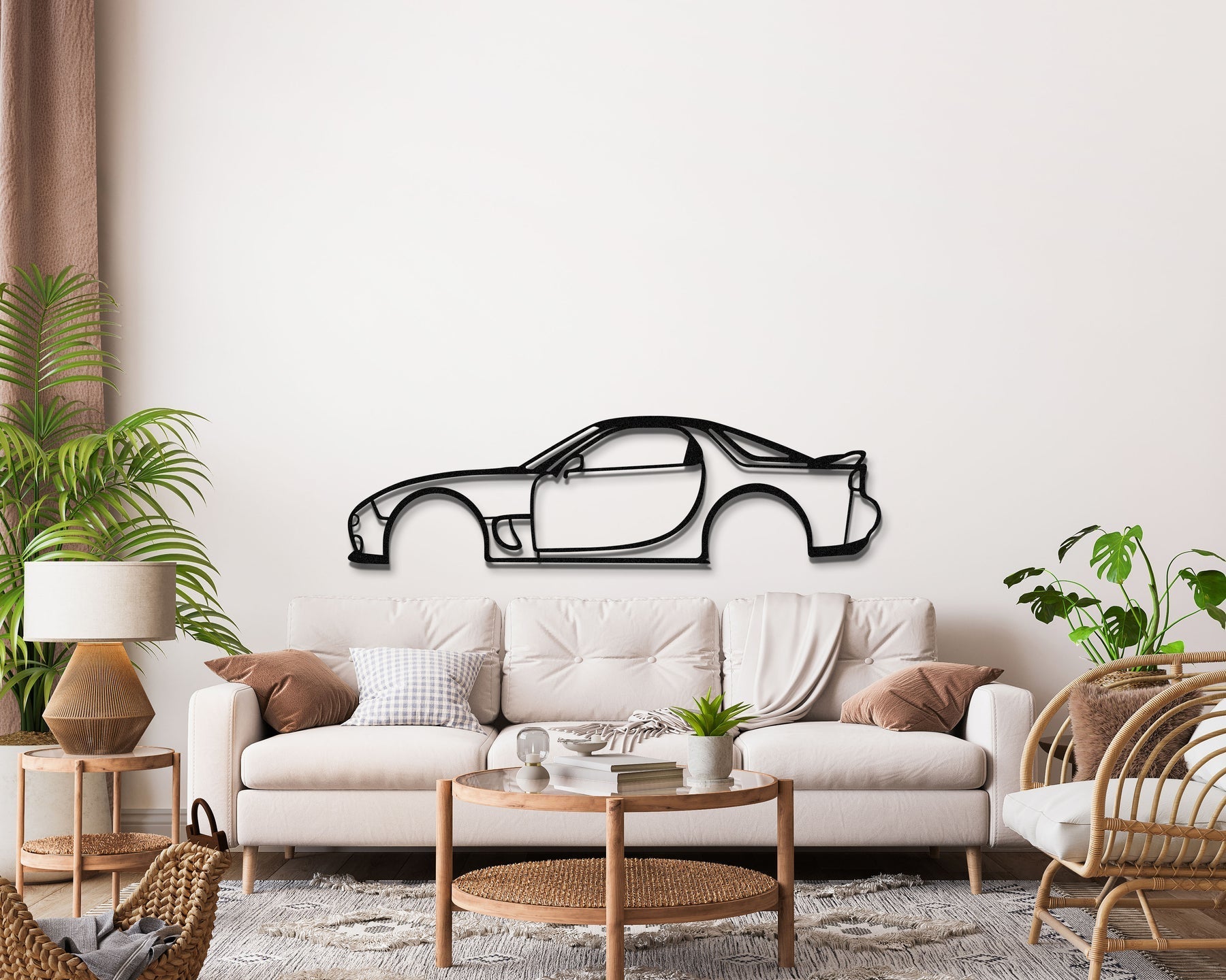 Mazda RX 7 Metal Silhouette, Wall Decor, Metal Wall art