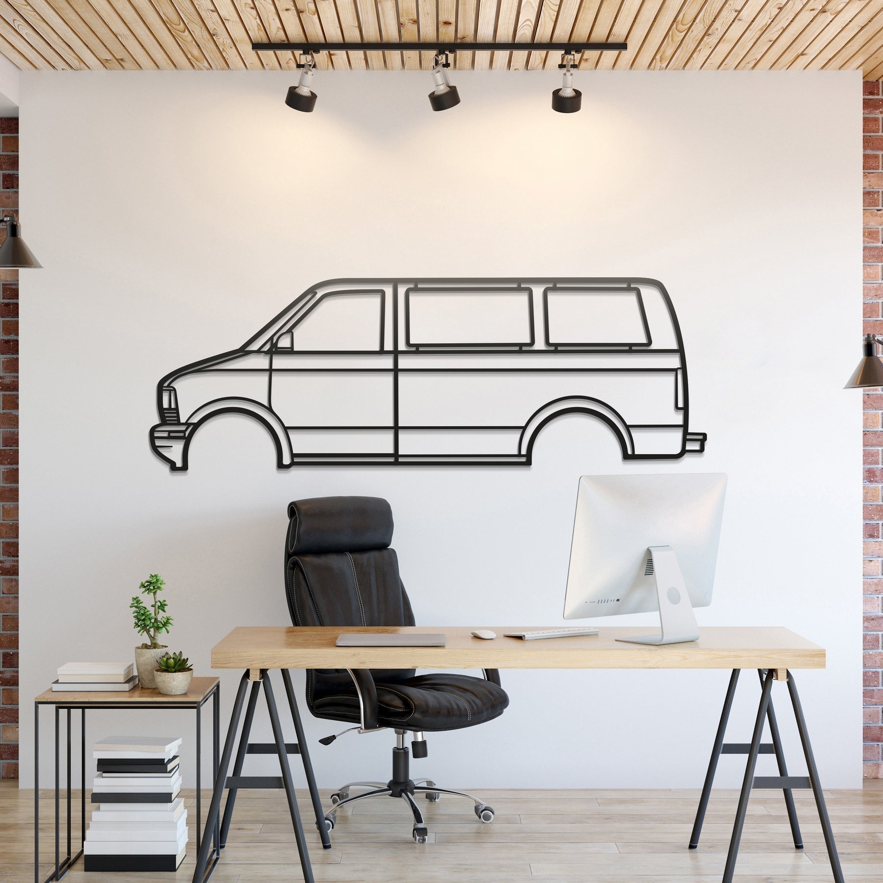 2004 Astro Van Metal Silhouette, Wall Decor, Metal Wall art