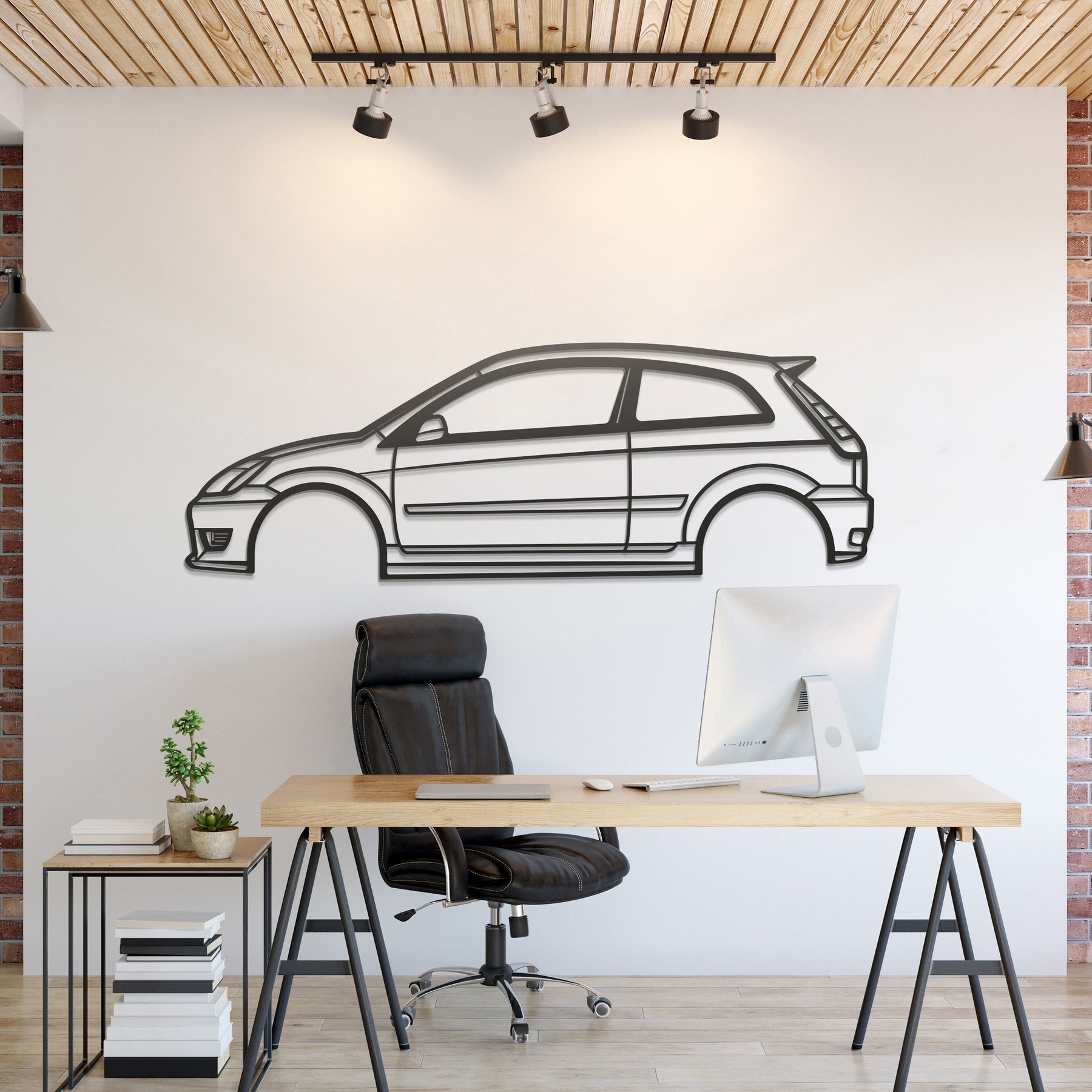 2005 Fiesta ST 150 Metal Silhouette, Wall Decor, Metal Wall art