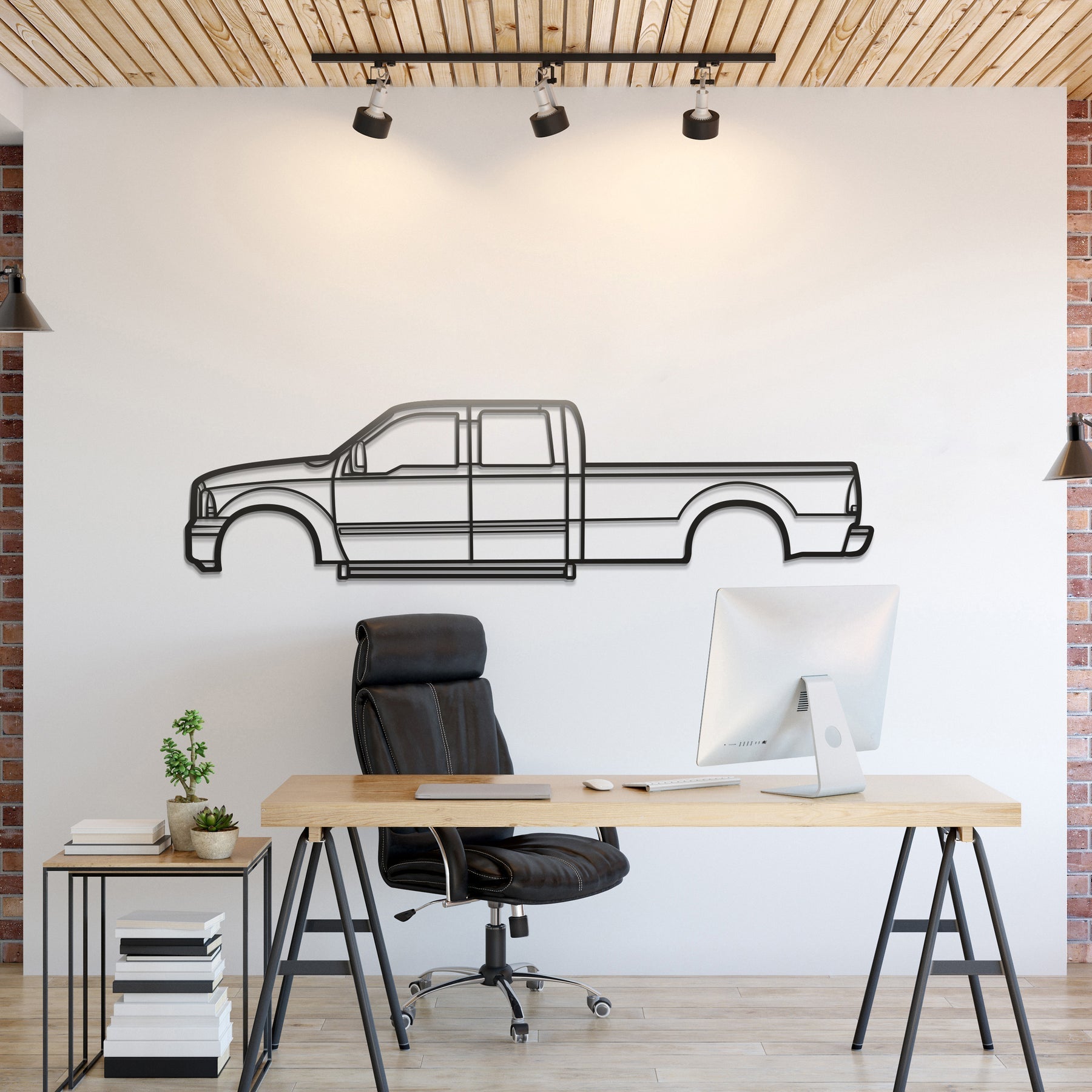 2006 F 250 Metal Silhouette, Wall Decor, Metal Wall art