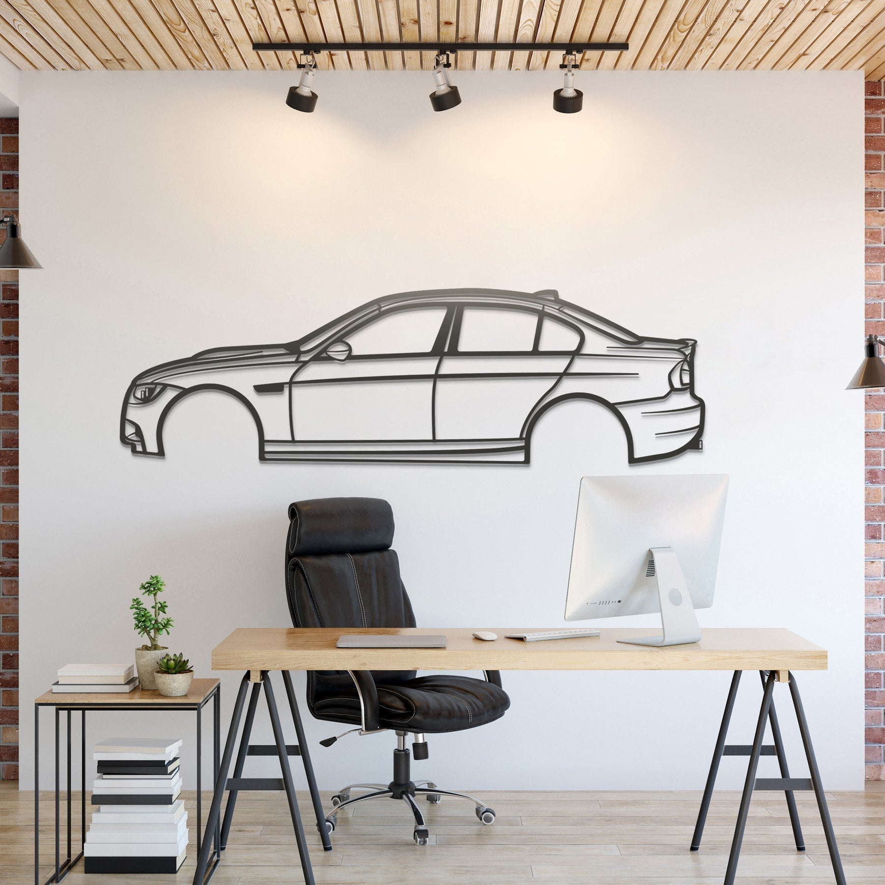 2008 E90 M3 Metal Silhouette, Wall Decor, Metal Wall art