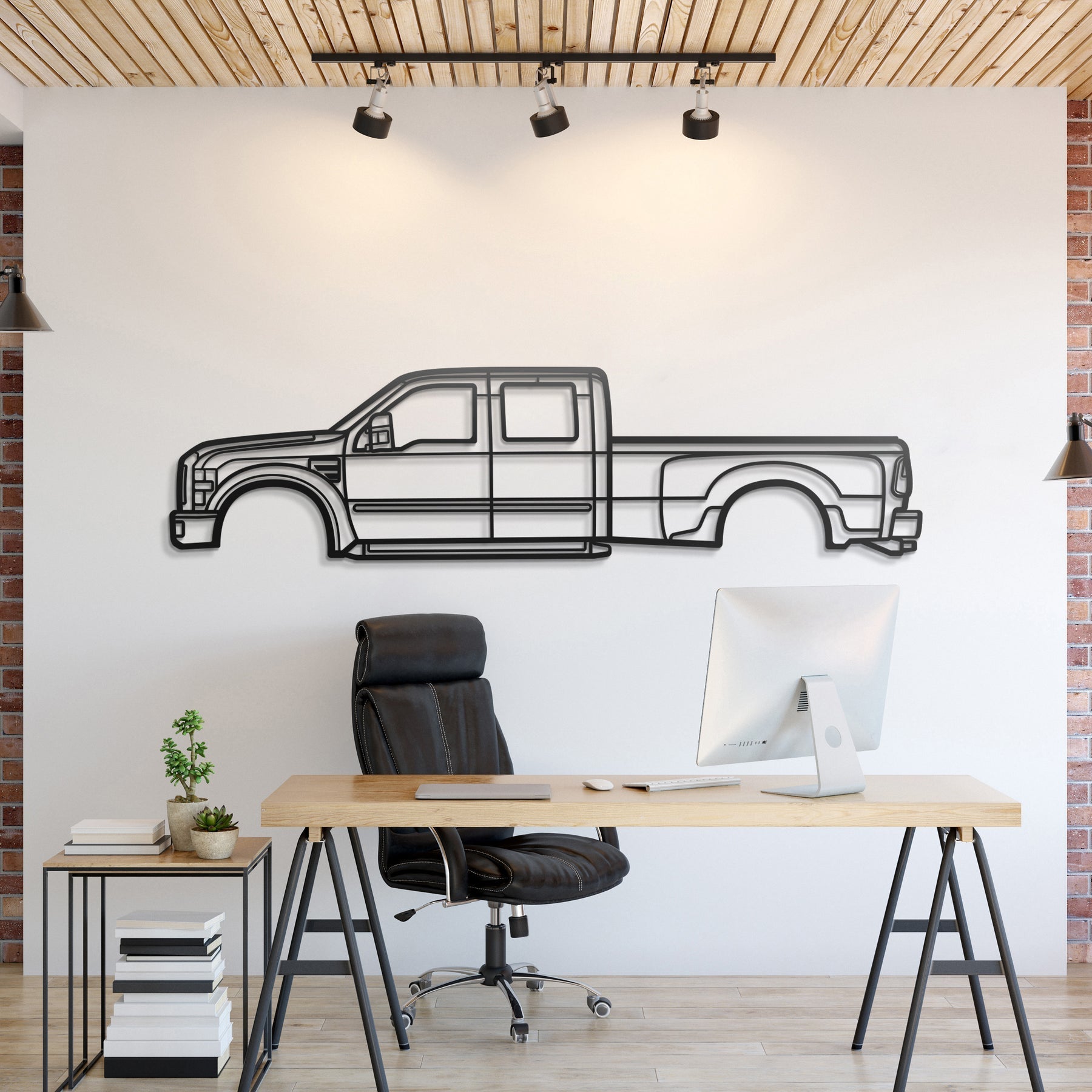 2008 F 450 Super Duty 2nd Gen Metal Silhouette, Metal Wall art