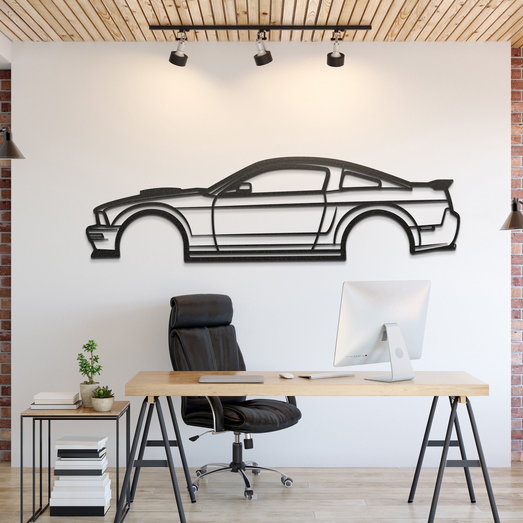 2008 Mustang GT Fastback Metal Silhouette, Wall Decor, Metal Wall art