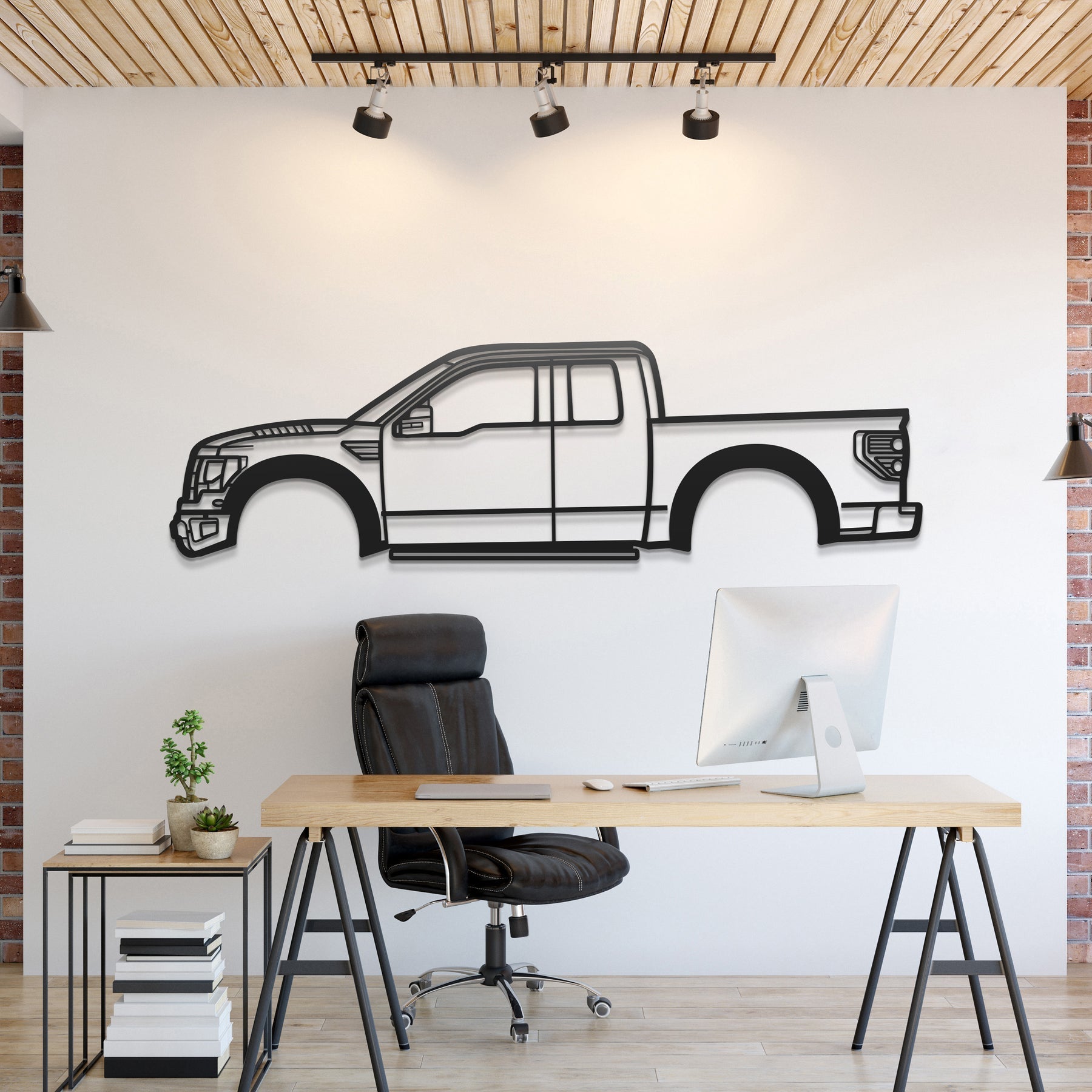 2010 F 150 SVT Raptor 1st Gen Metal Silhouette, Metal Wall art