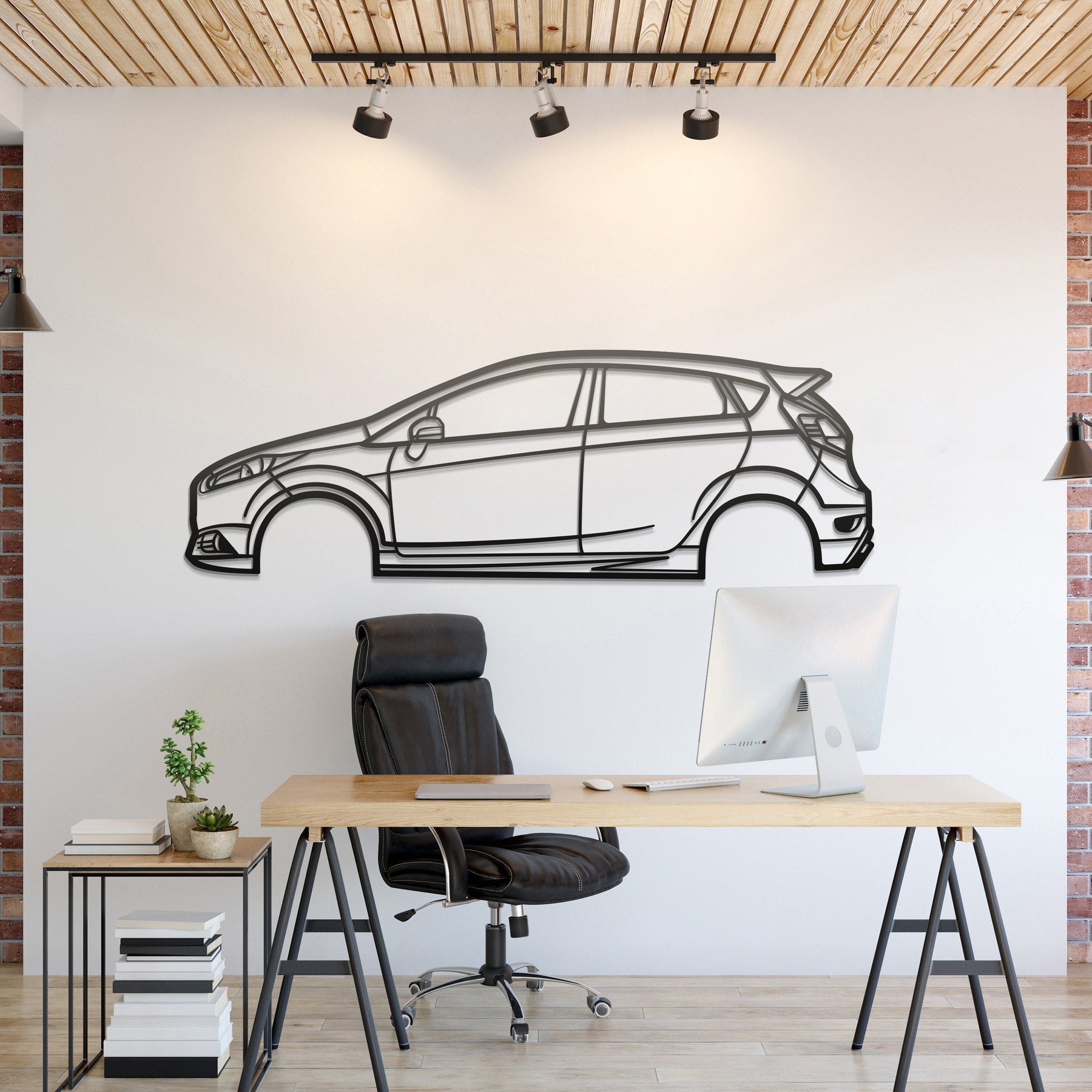 2014 Fiesta ST Metal Silhouette, Wall Decor, Metal Wall art