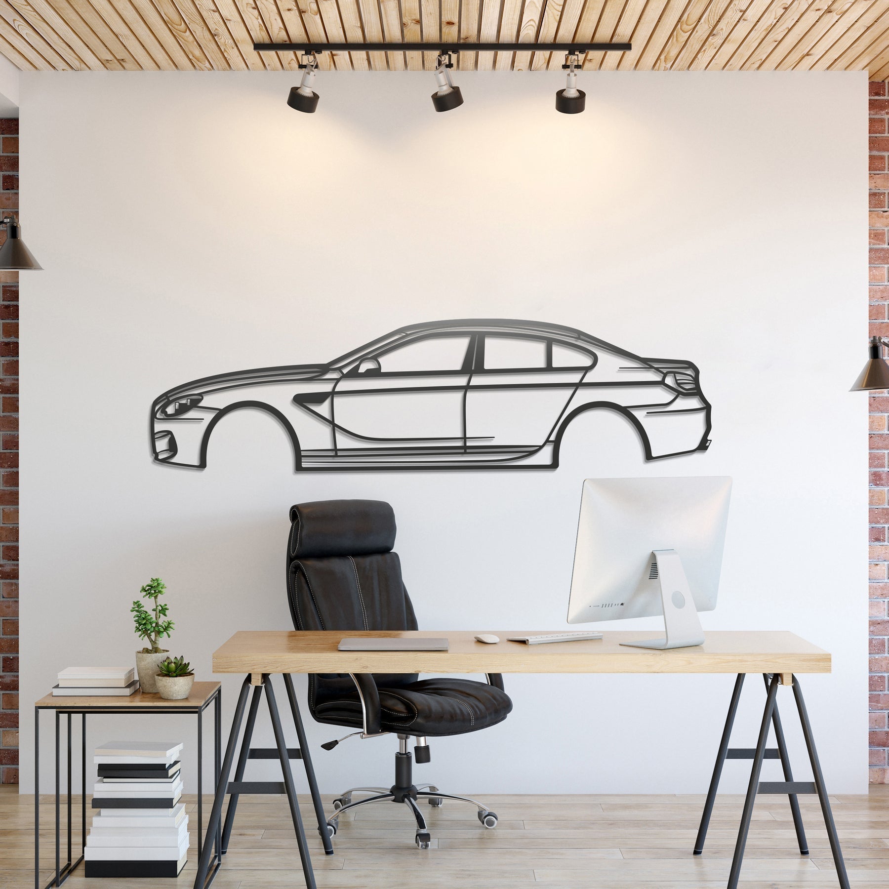 2015 M6 Metal Silhouette, Wall Decor, Metal Wall art