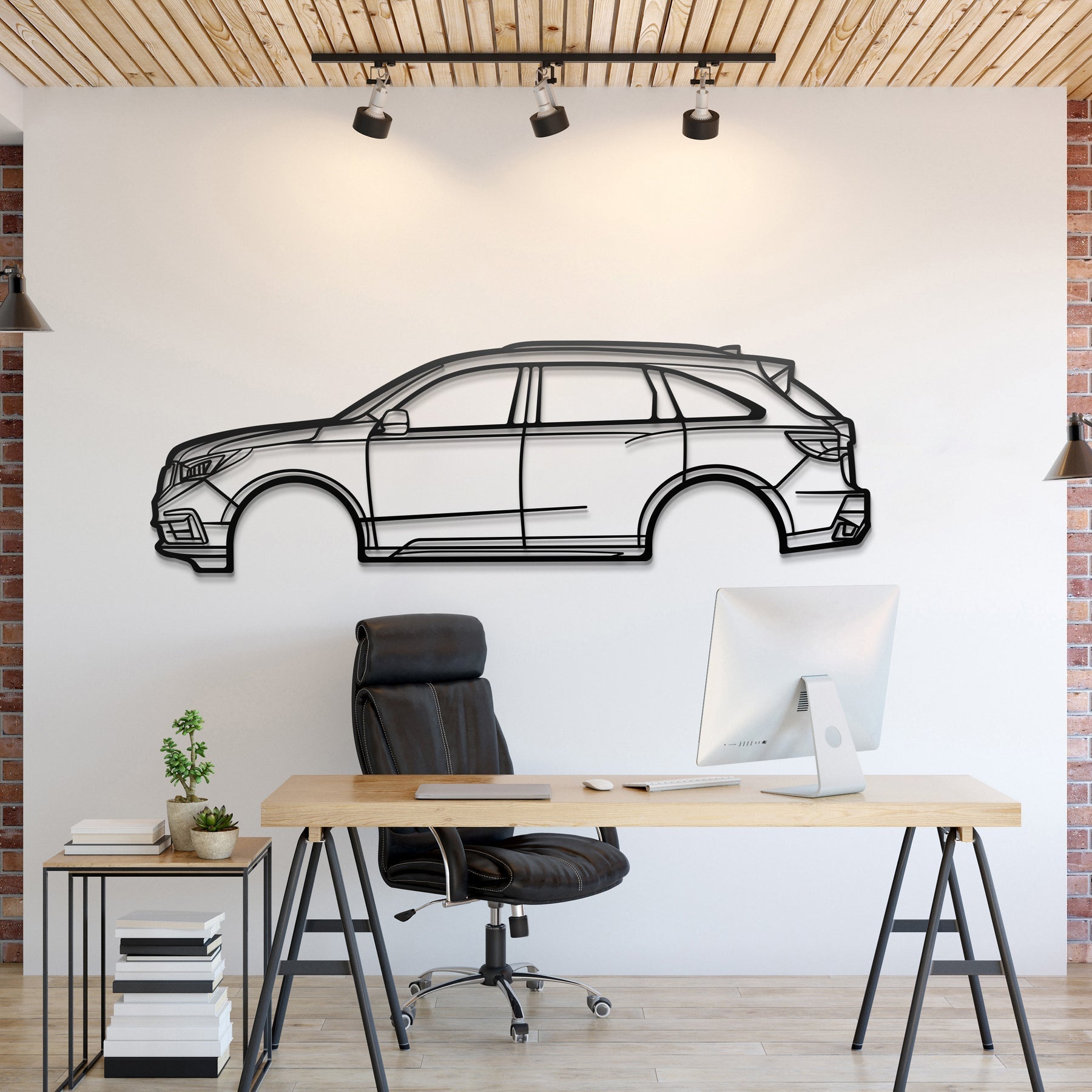 2017 MDX Metal Silhouette, Wall Decor, Metal Wall art