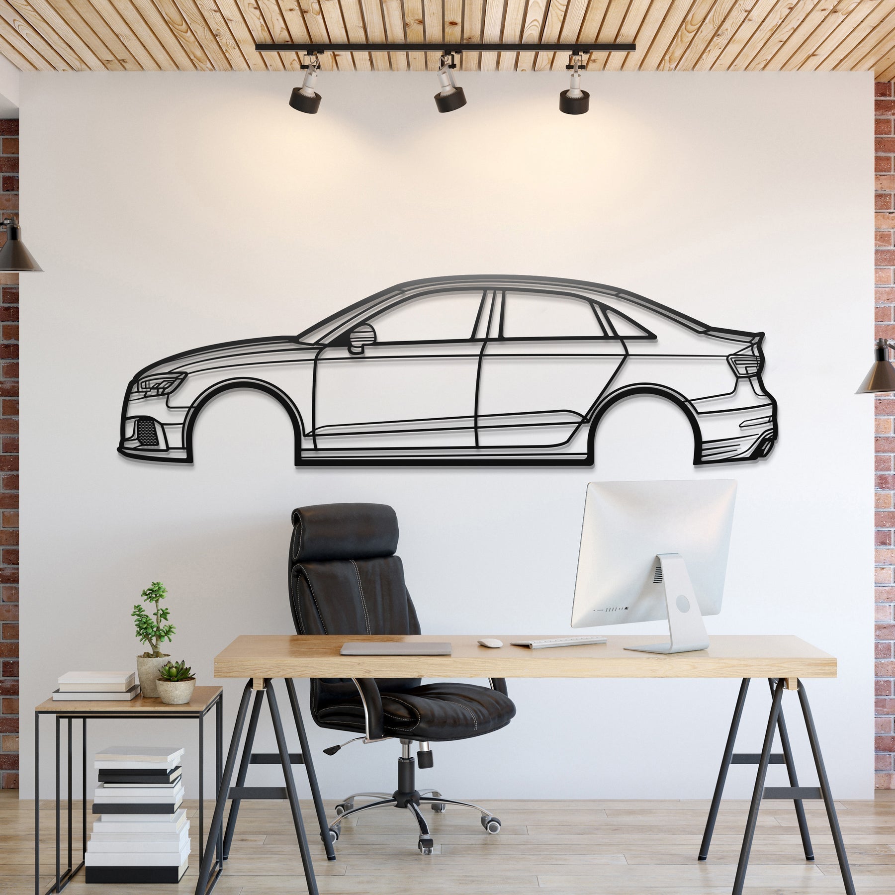 2017 RS3 Metal Silhouette, Wall Decor, Metal Wall art