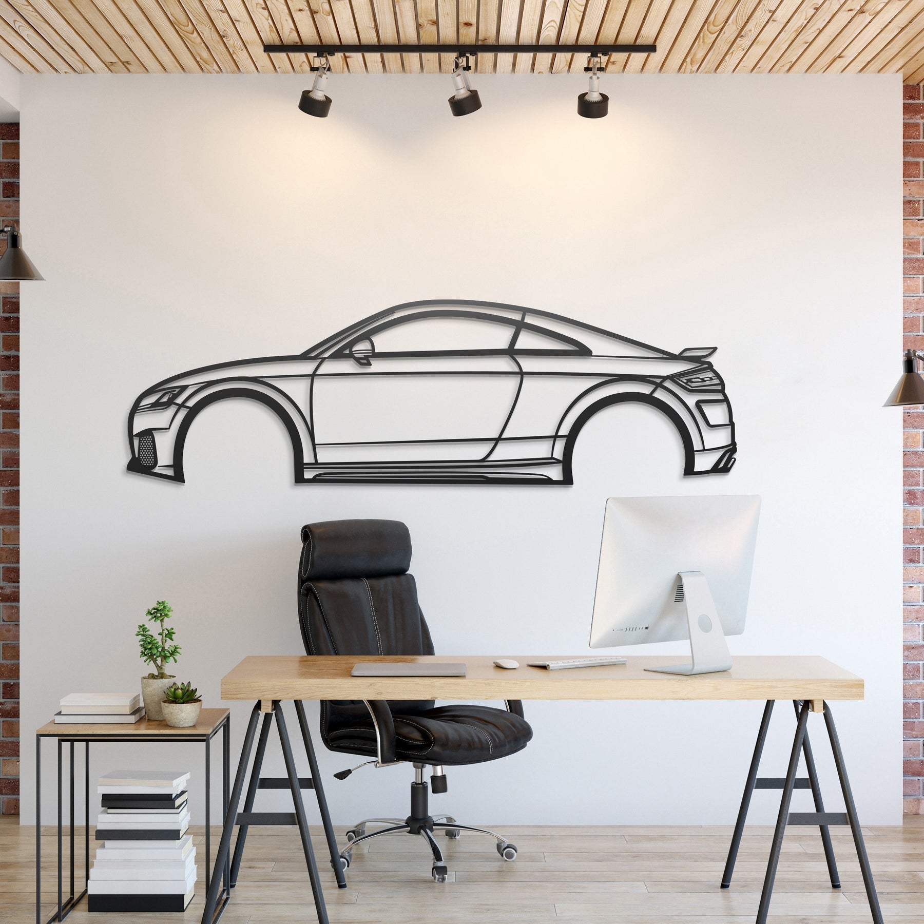 2018 TT RS Metal Silhouette, Wall Decor, Metal Wall art