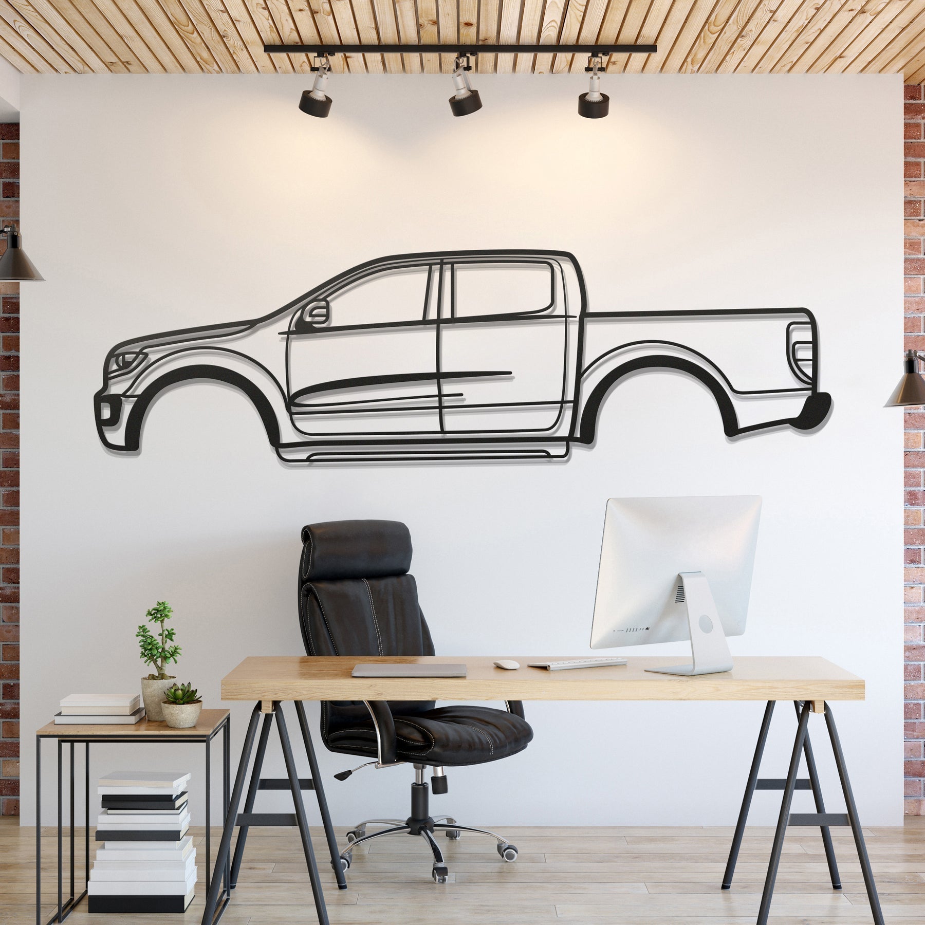 2019 Ranger 4th Gen Metal Silhouette, Wall Decor, Metal Wall art