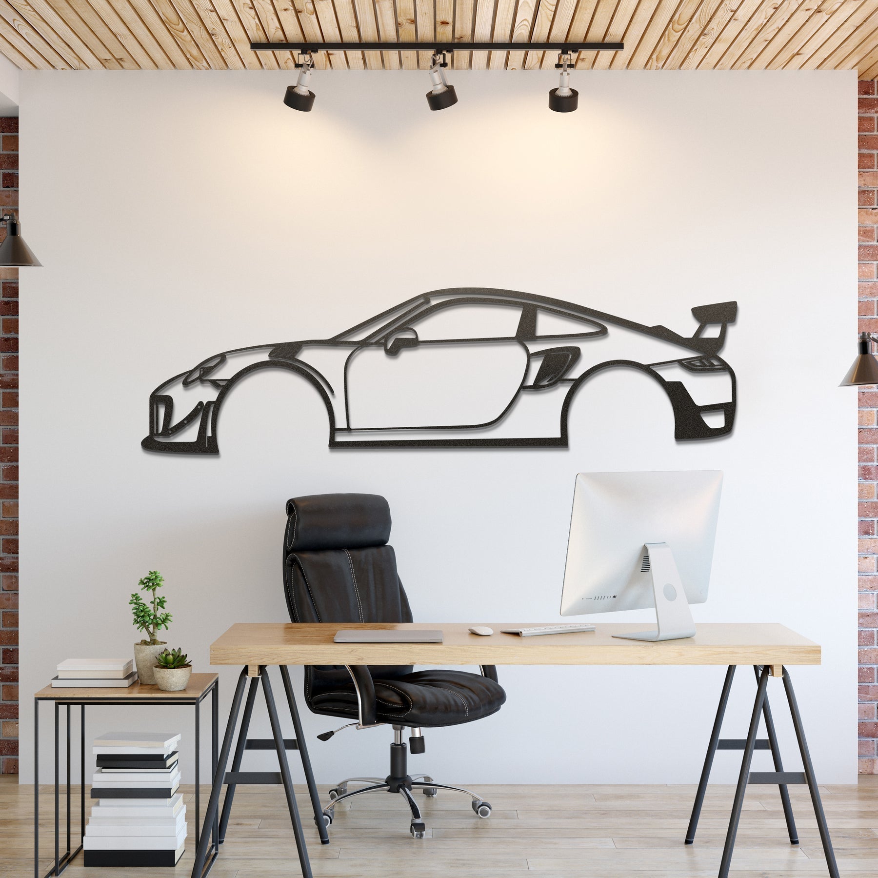 2019 911 GT2 RS Metal Silhouette, Wall Decor, Metal Wall art