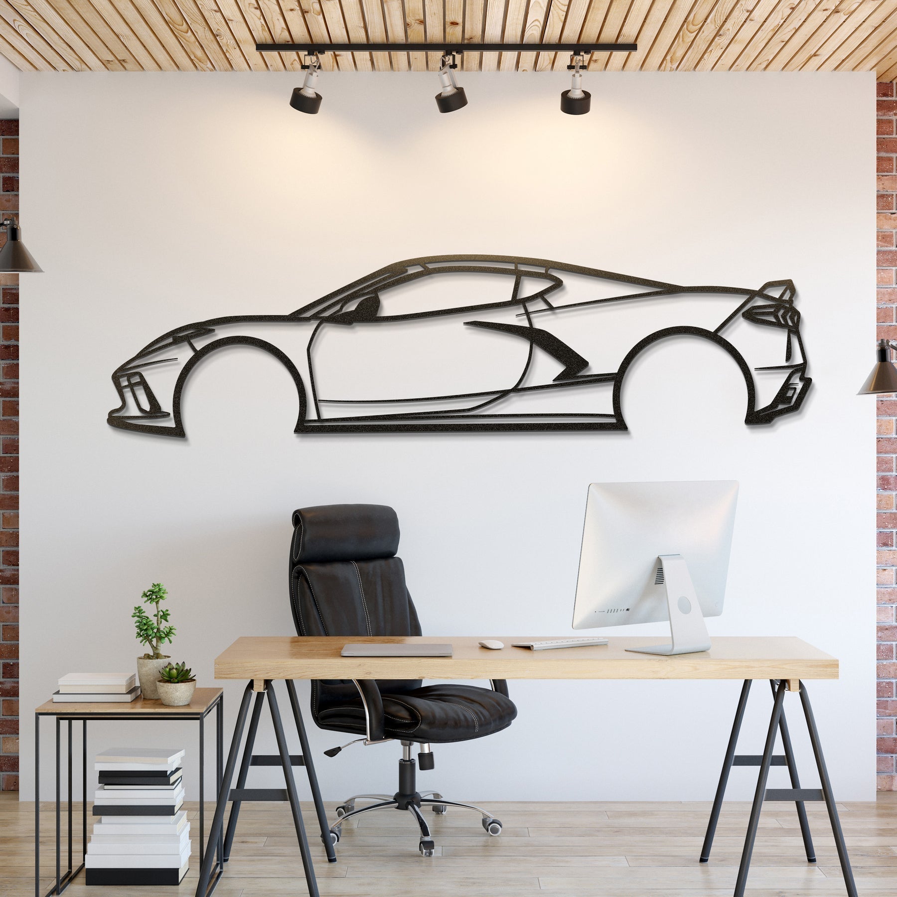 2020 Corvette Metal Silhouette, Wall Decor, Metal Wall art