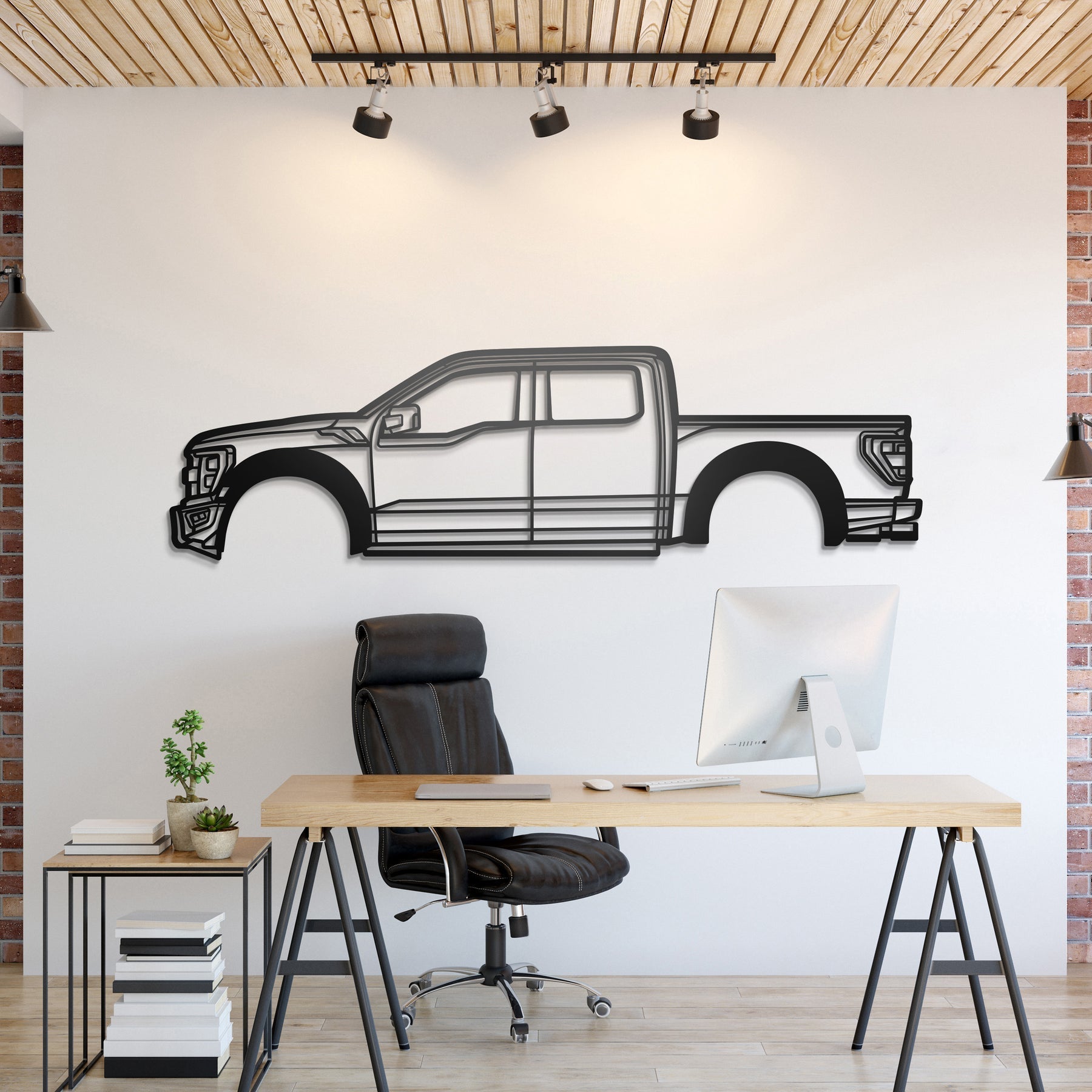 2022 F 150 Raptor 3rd Gen Metal Silhouette, Wall Decor, Metal Wall art