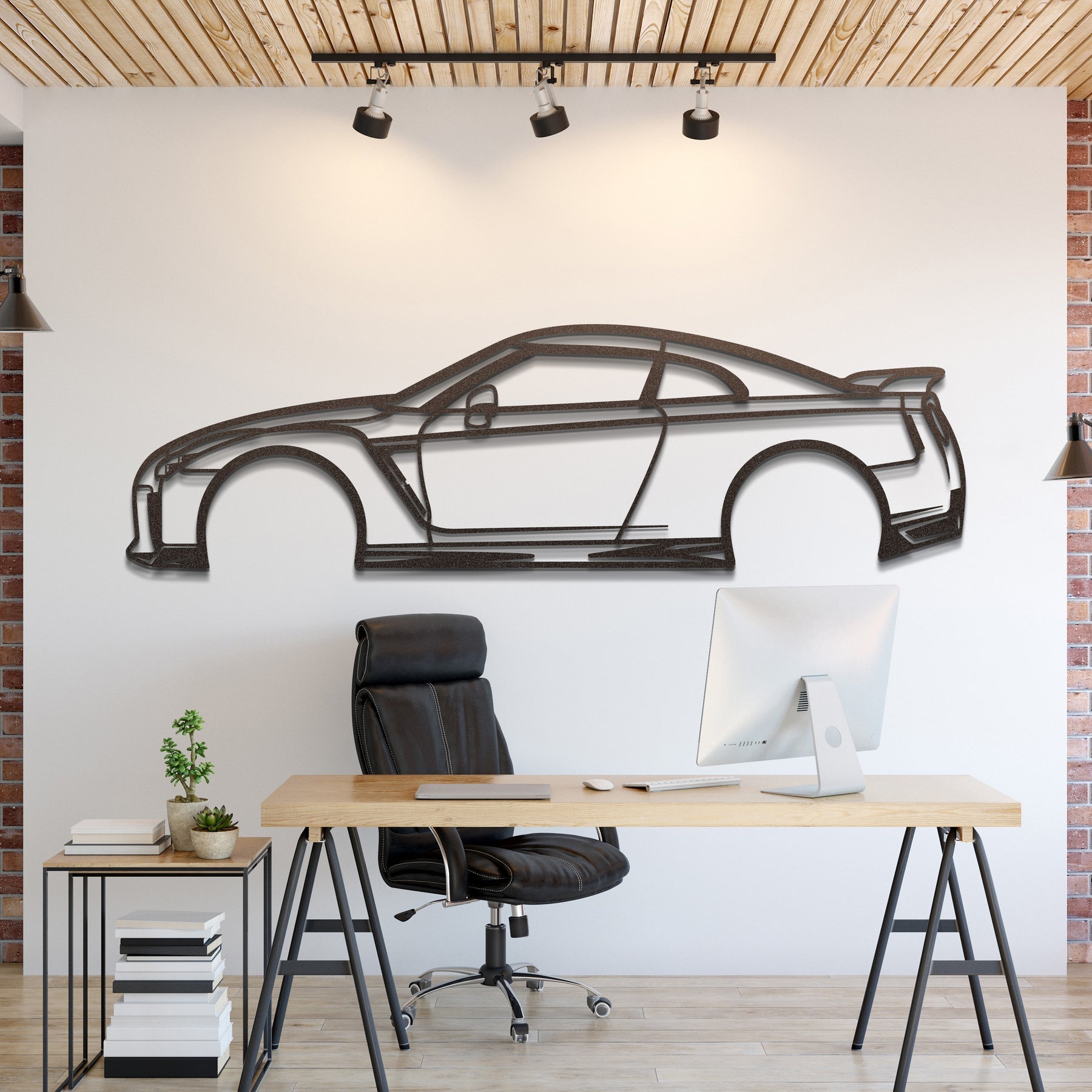 Nissan GTR R35 Metal Silhouette, Wall Decor, Metal Wall art