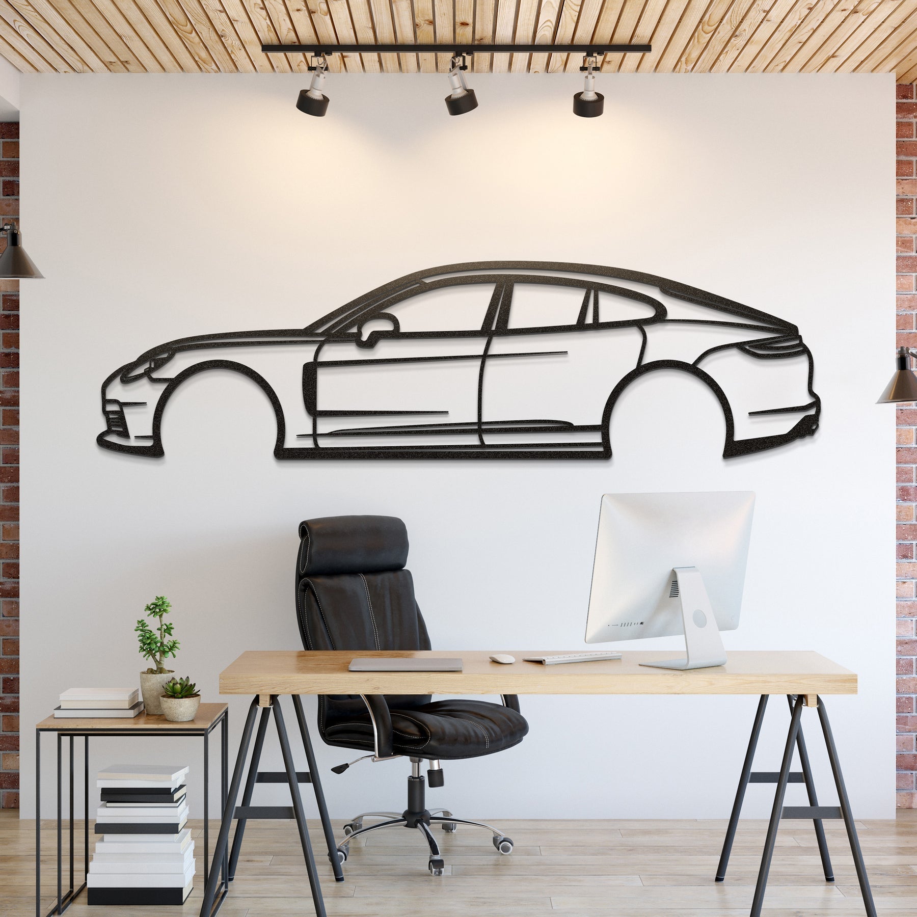 2022 Panamera 4S Metal Silhouette, Wall Decor, Metal Wall art