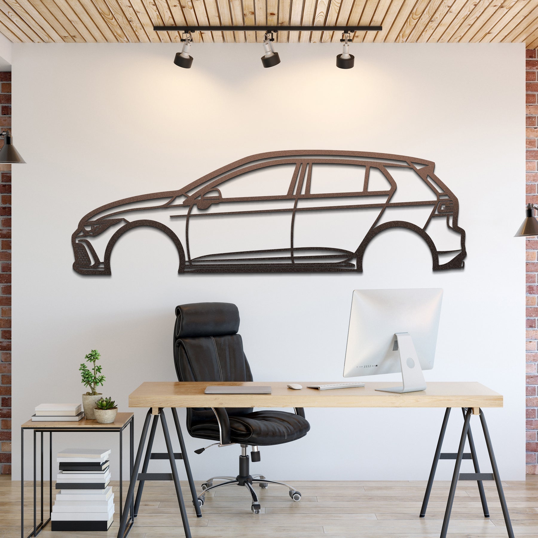 2022 Golf GTI Metal Silhouette, Wall Decor, Metal Wall art