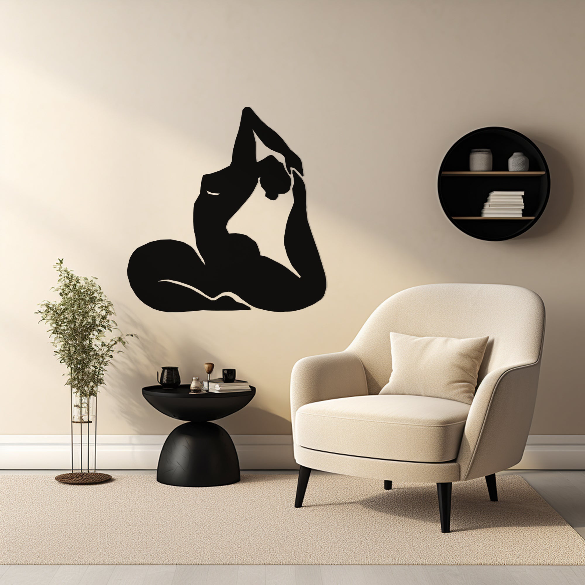 Aesthetic Yoga Metal Wall Art