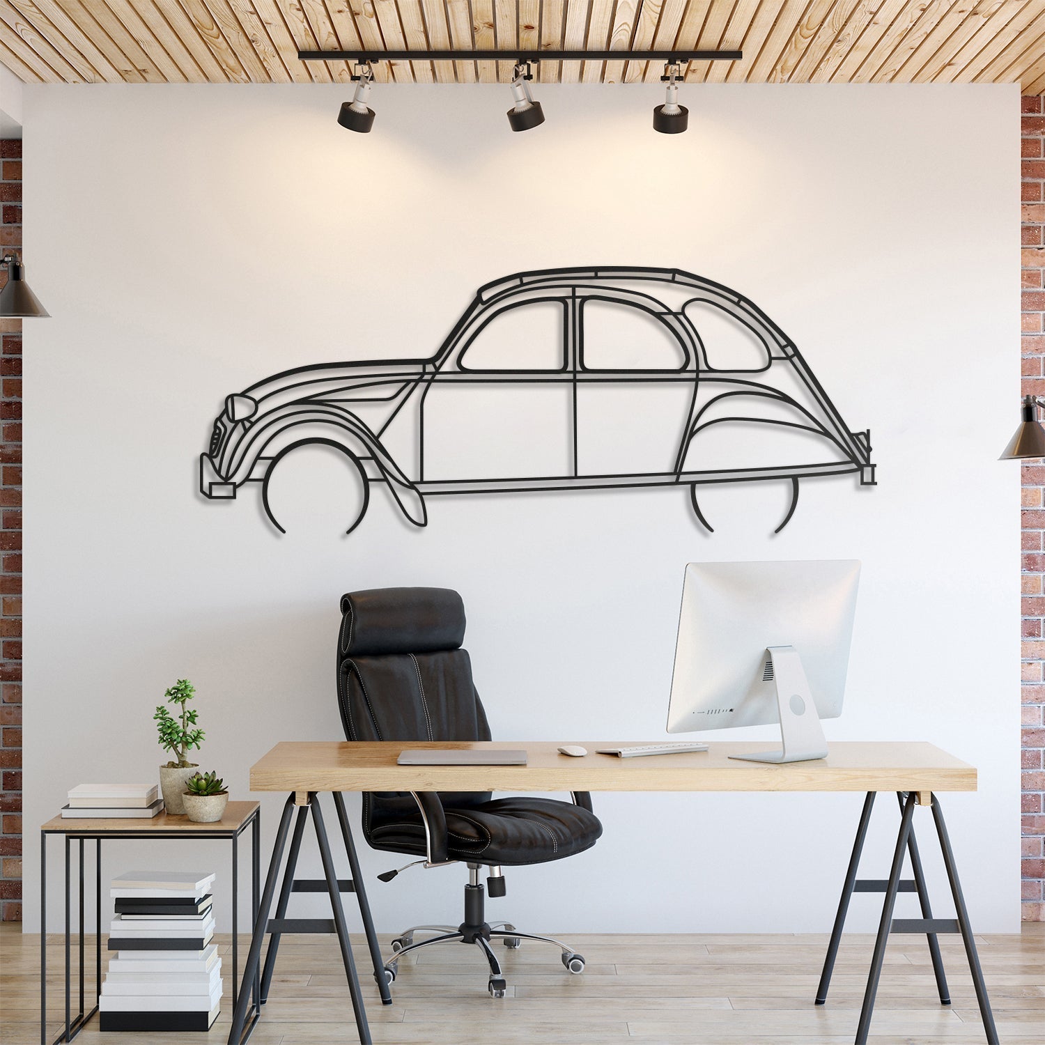 1966 2CV Metal Silhouette, Wall Decor, Metal Wall art