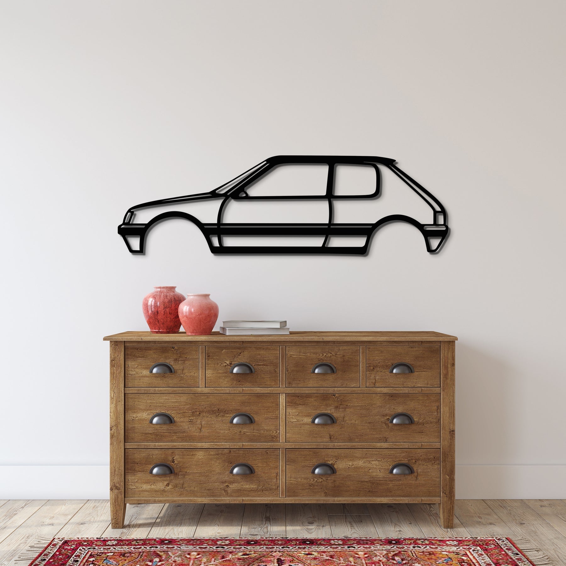 Peugeot 205 Metal Silhouette