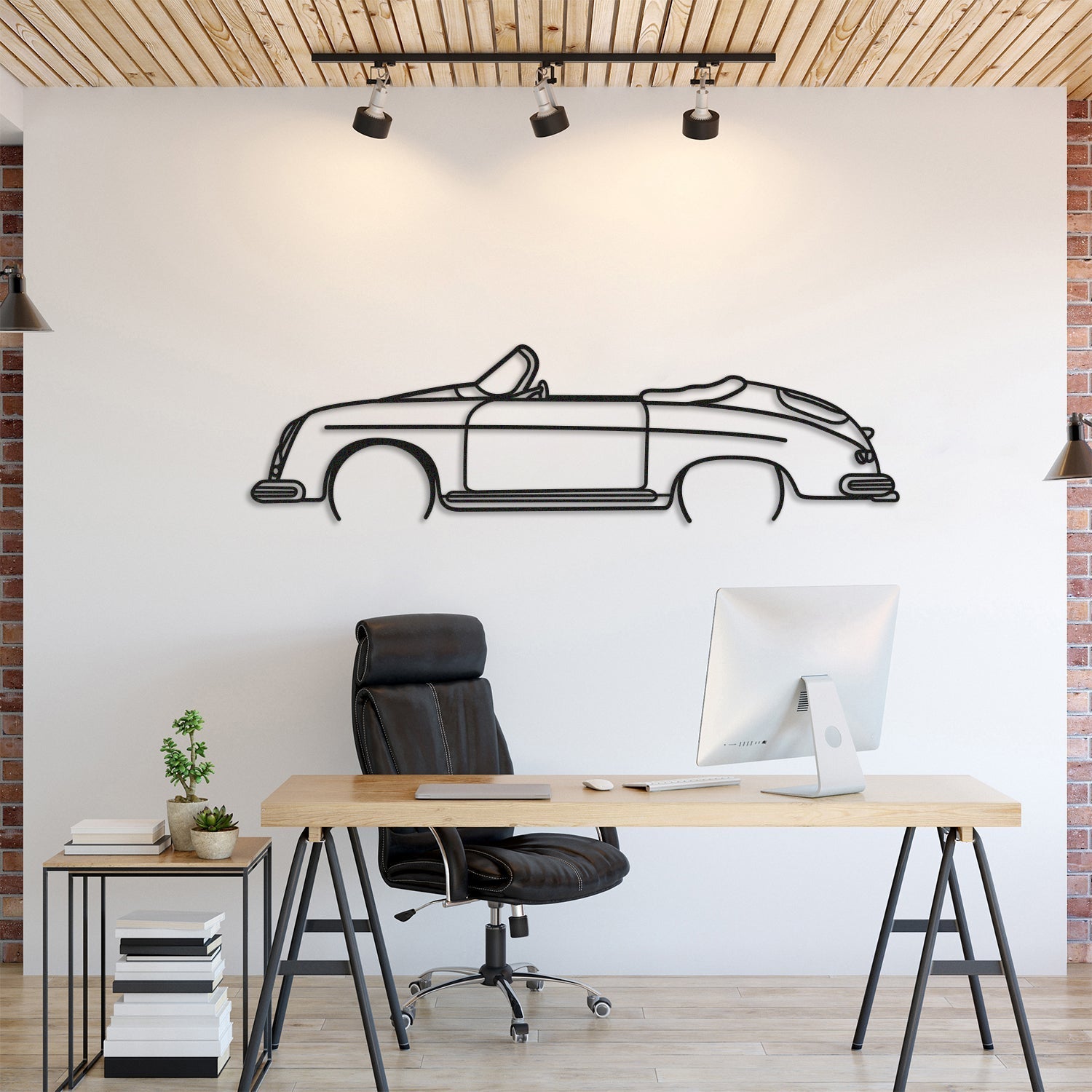 356 Speedster California Metal Silhouette, Wall Decor, Metal Wall art