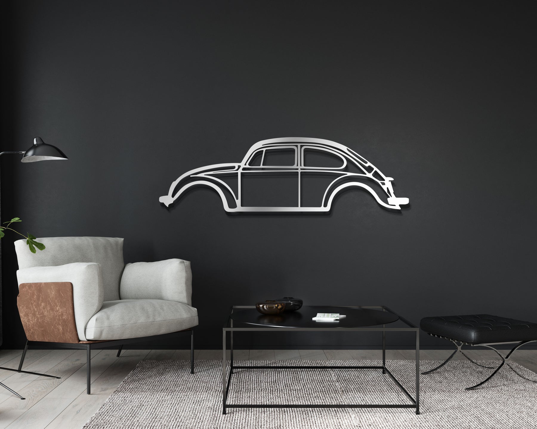 Beetle Metal Silhouette