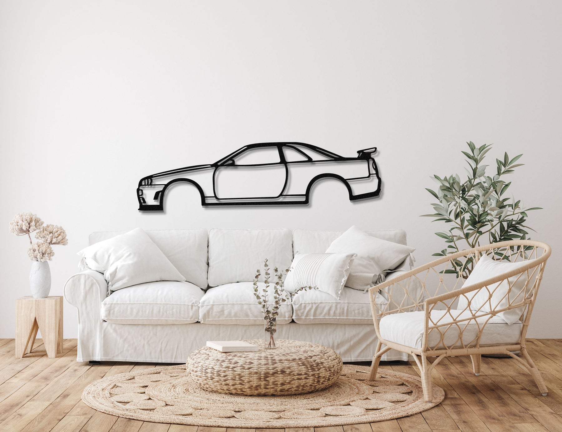 Nissan Skyline R34 Metal Silhouette, Wall Decor, Metal Wall art