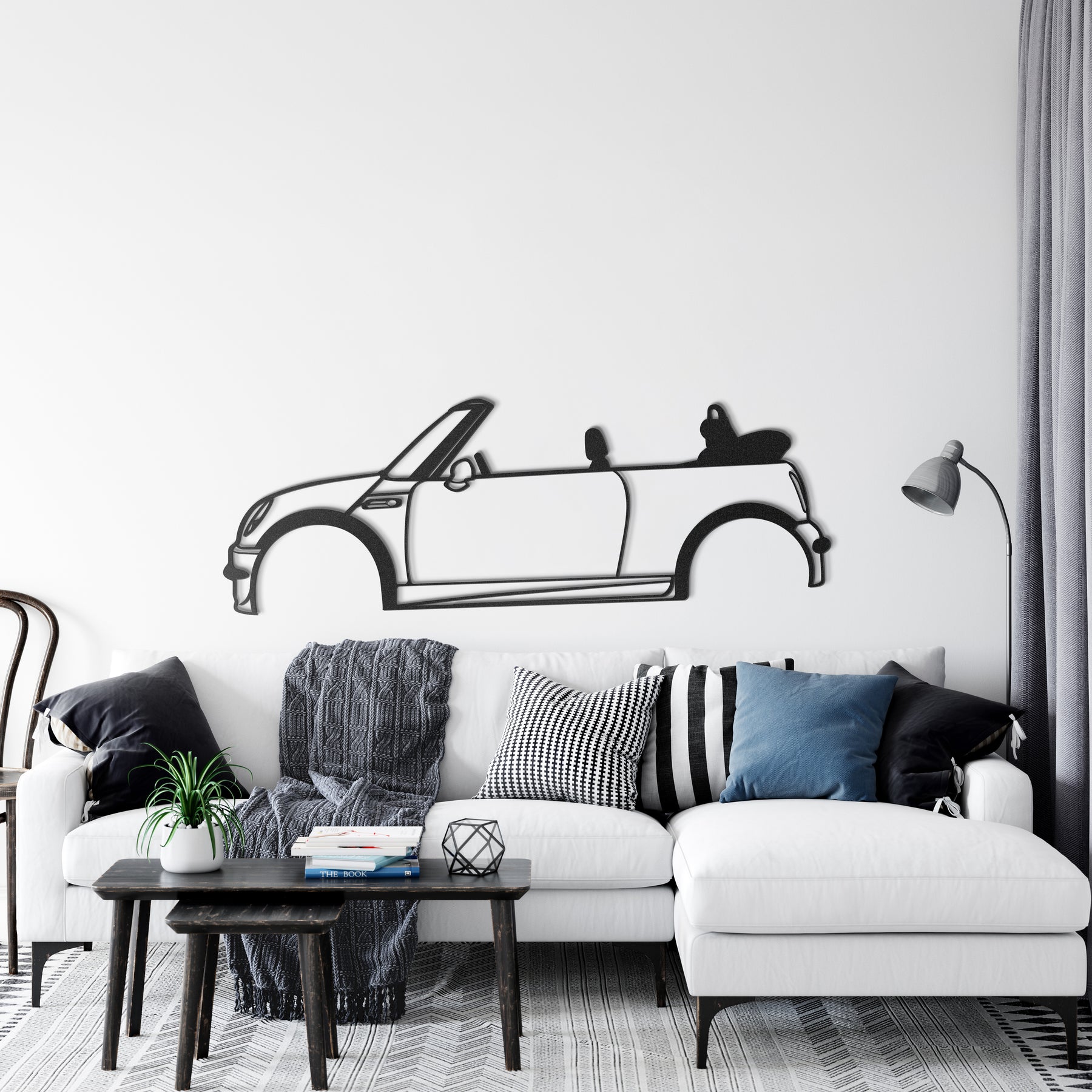 Mini Cooper R52 Metal Silhouette, Wall Decor, Metal Wall art