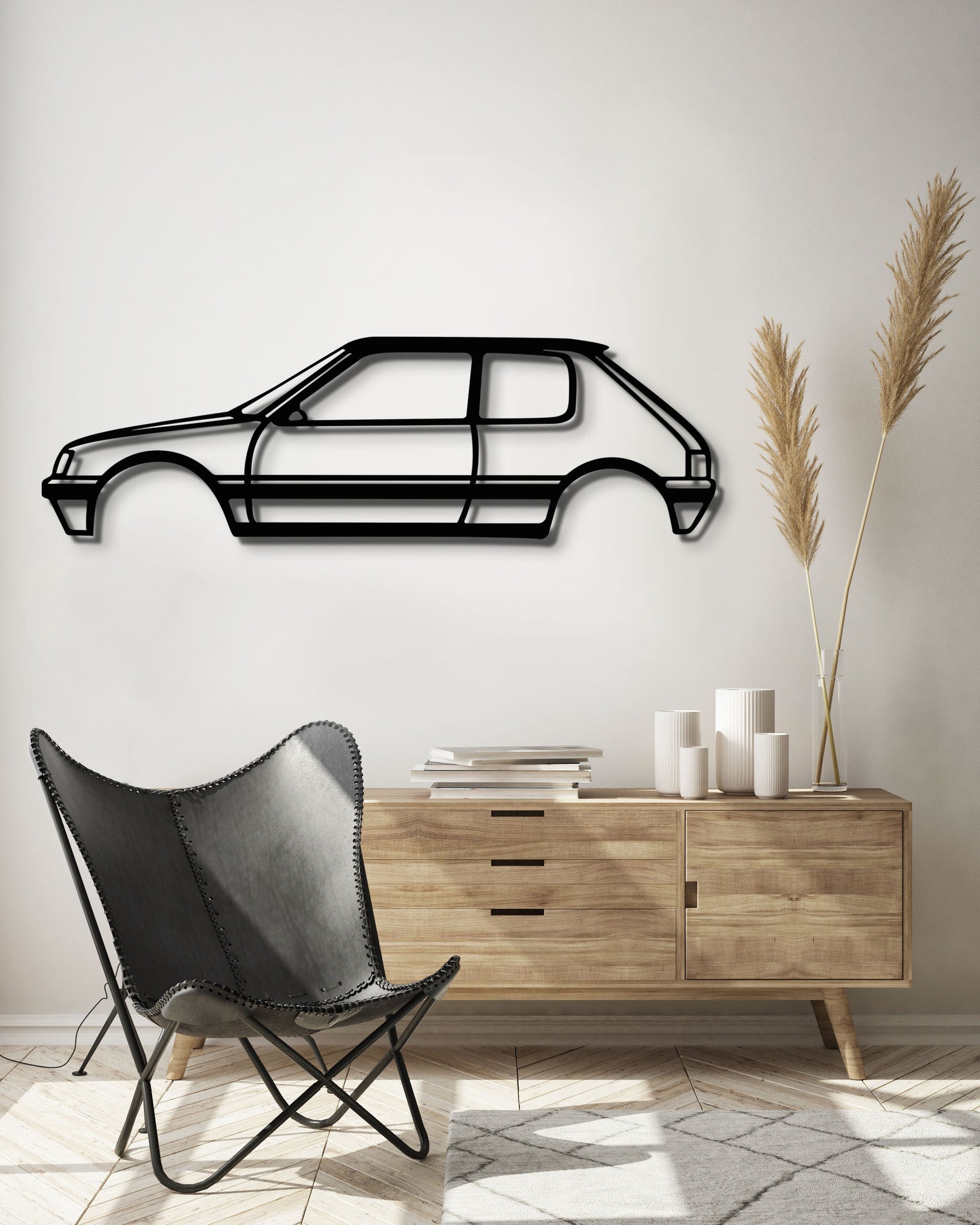 Peugeot 205 Metal Silhouette