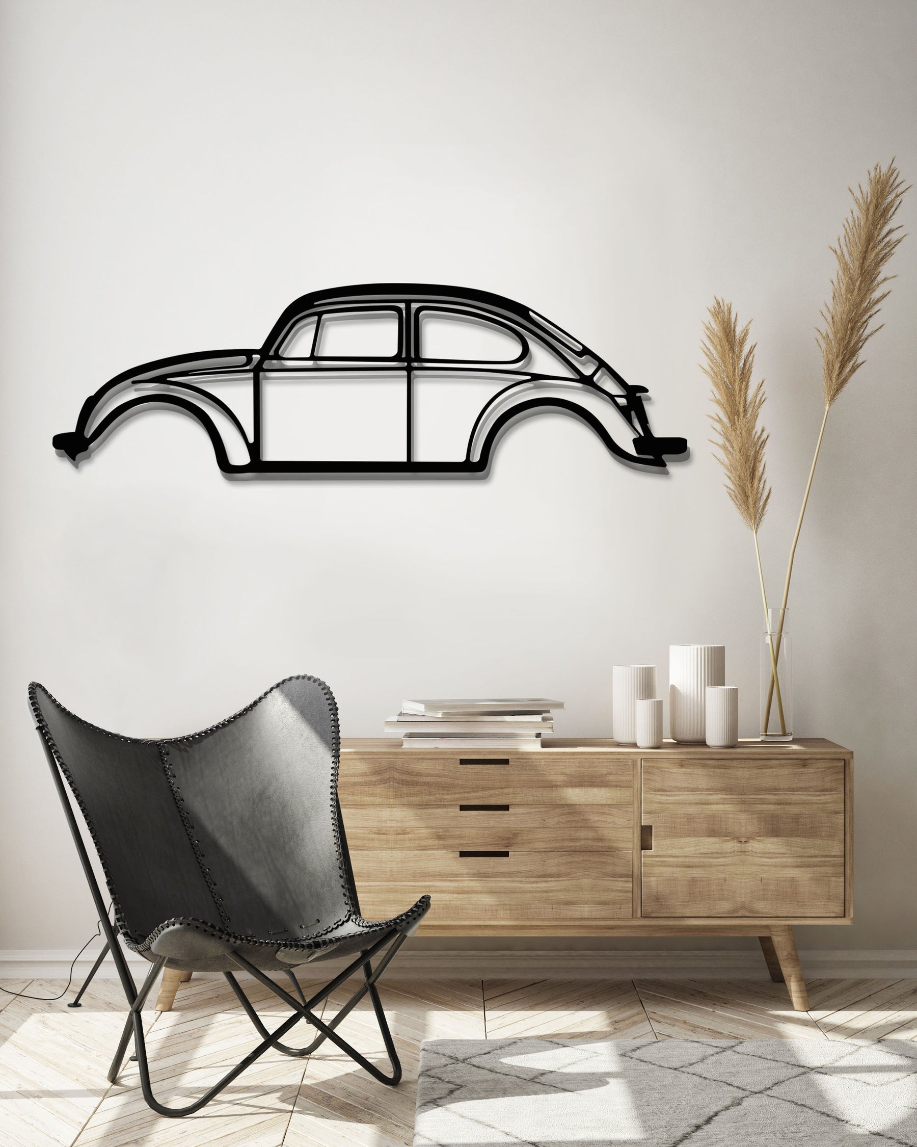 Beetle Metal Silhouette