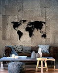 Load image into Gallery viewer, Wall Art - World Map, Metal Art Hanging and Multi-use Home Decor, 19.65" L x 12.55" W Inch/Black
