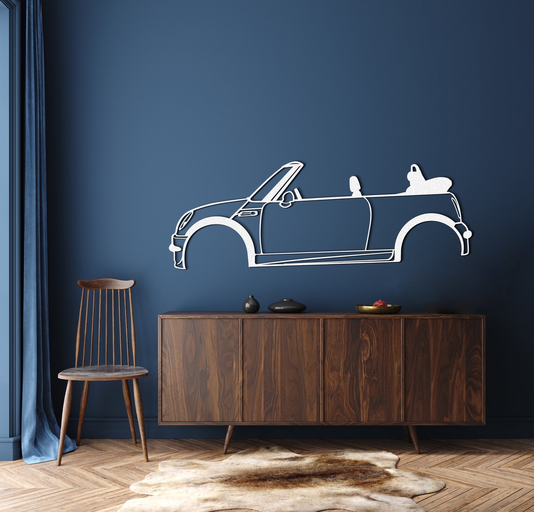 Mini Cooper R52 Metal Silhouette