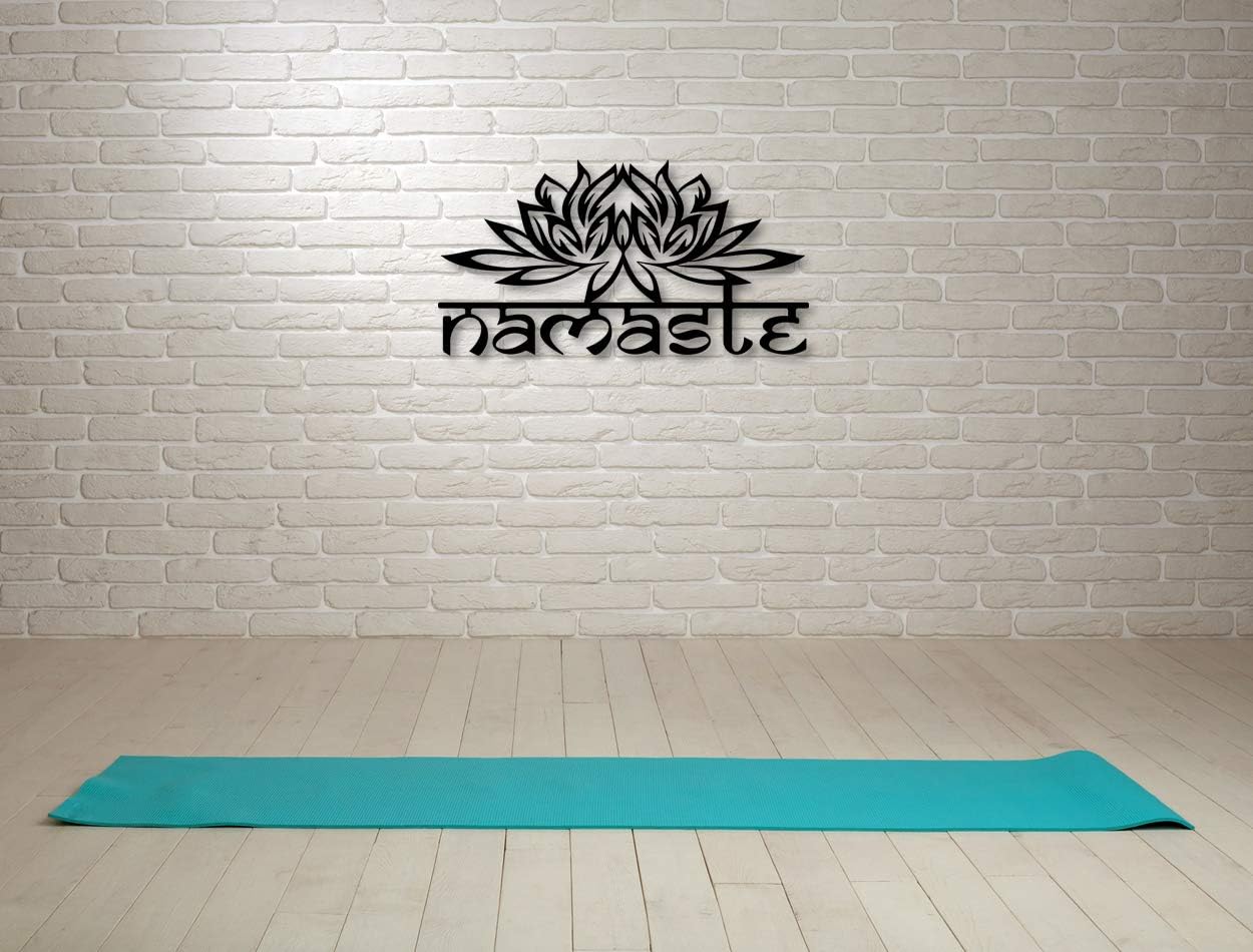 Metal Wall Art Namaste (25" x 13.5")