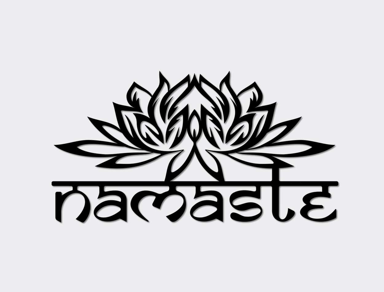 Metal Wall Art Namaste (25" x 13.5")